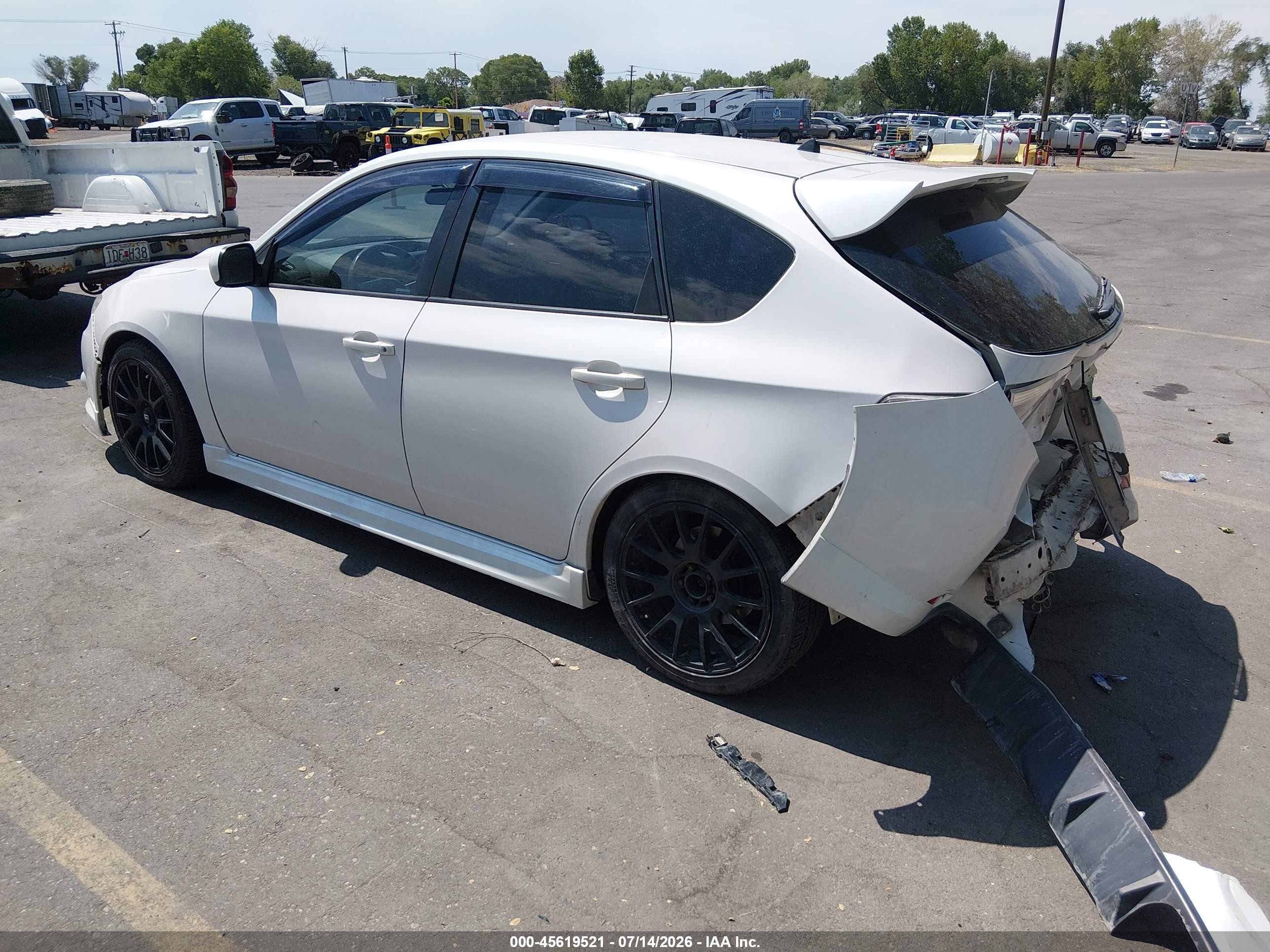 2010 Subaru Impreza Wrx White vin: JF1GH7G6XAG807828
