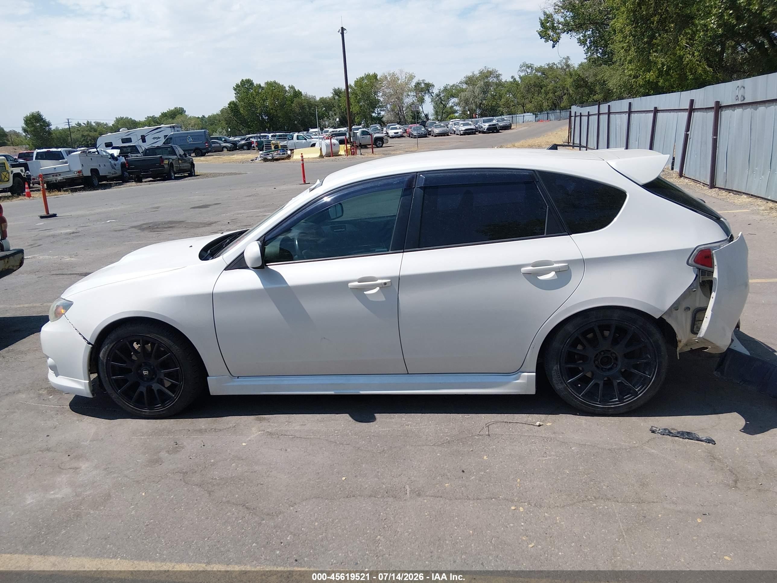 2010 Subaru Impreza Wrx White vin: JF1GH7G6XAG807828