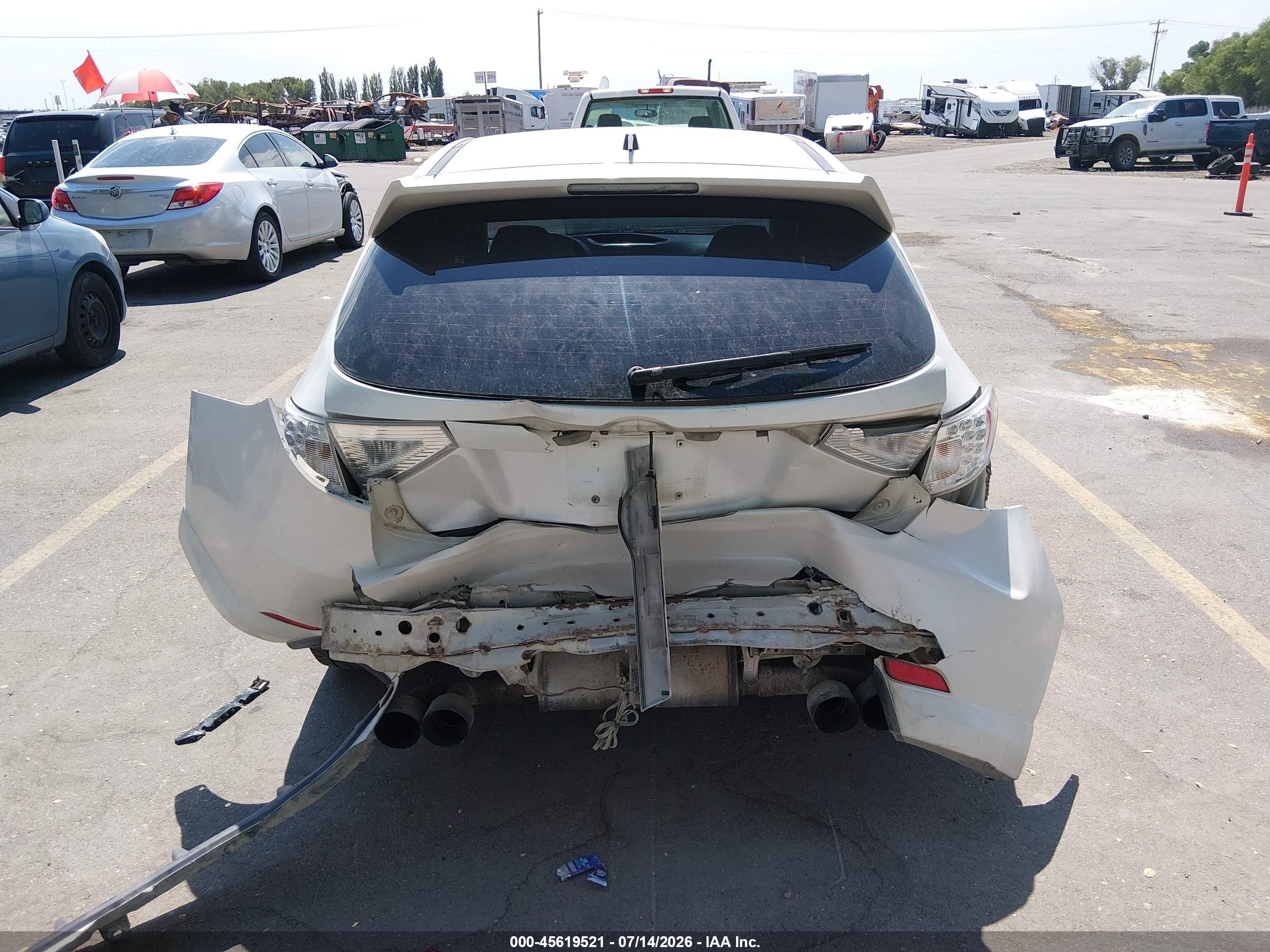 2010 Subaru Impreza Wrx White vin: JF1GH7G6XAG807828