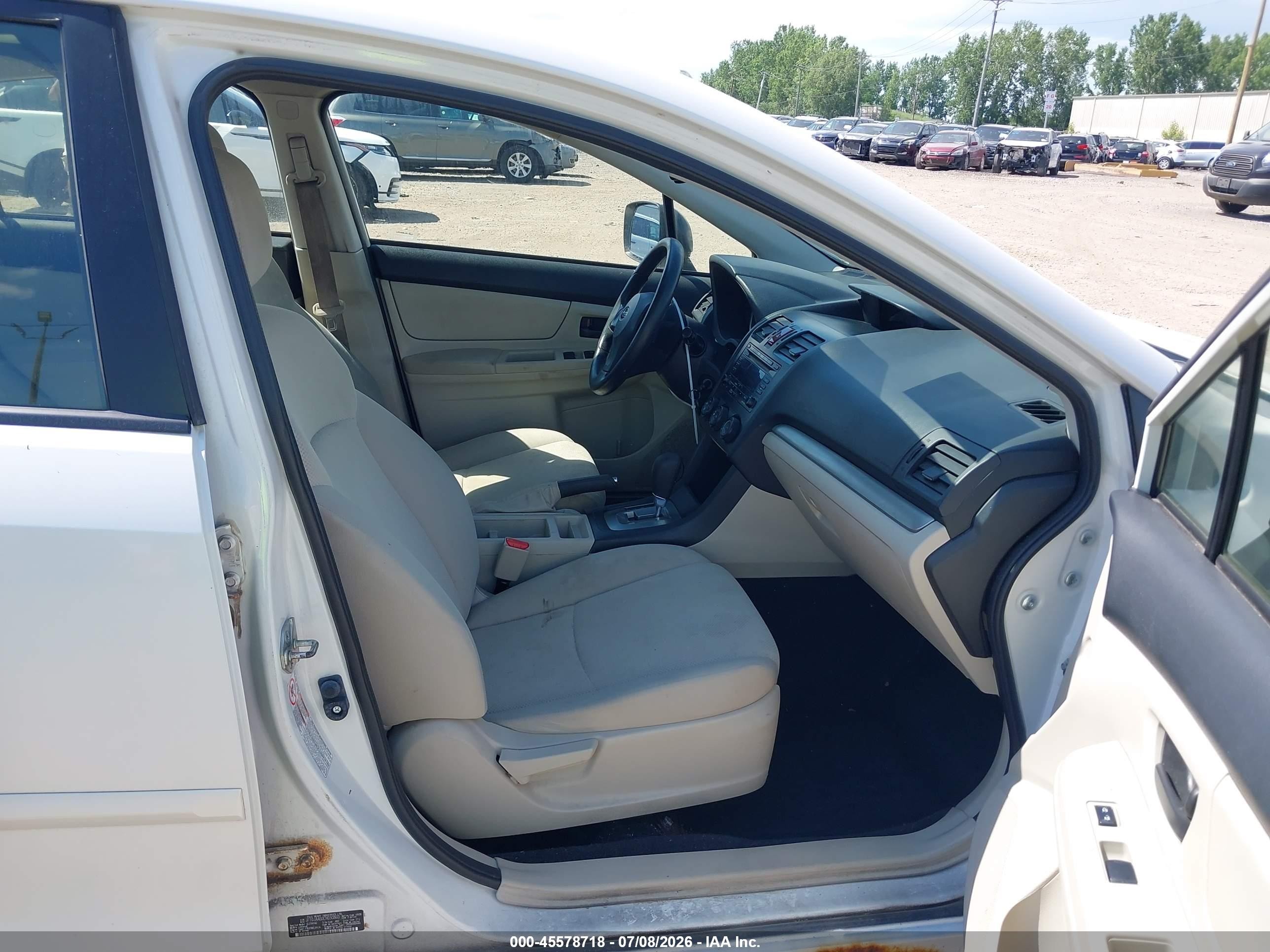 2012 Subaru Impreza 2.0i White vin: JF1GJAA60CH030860