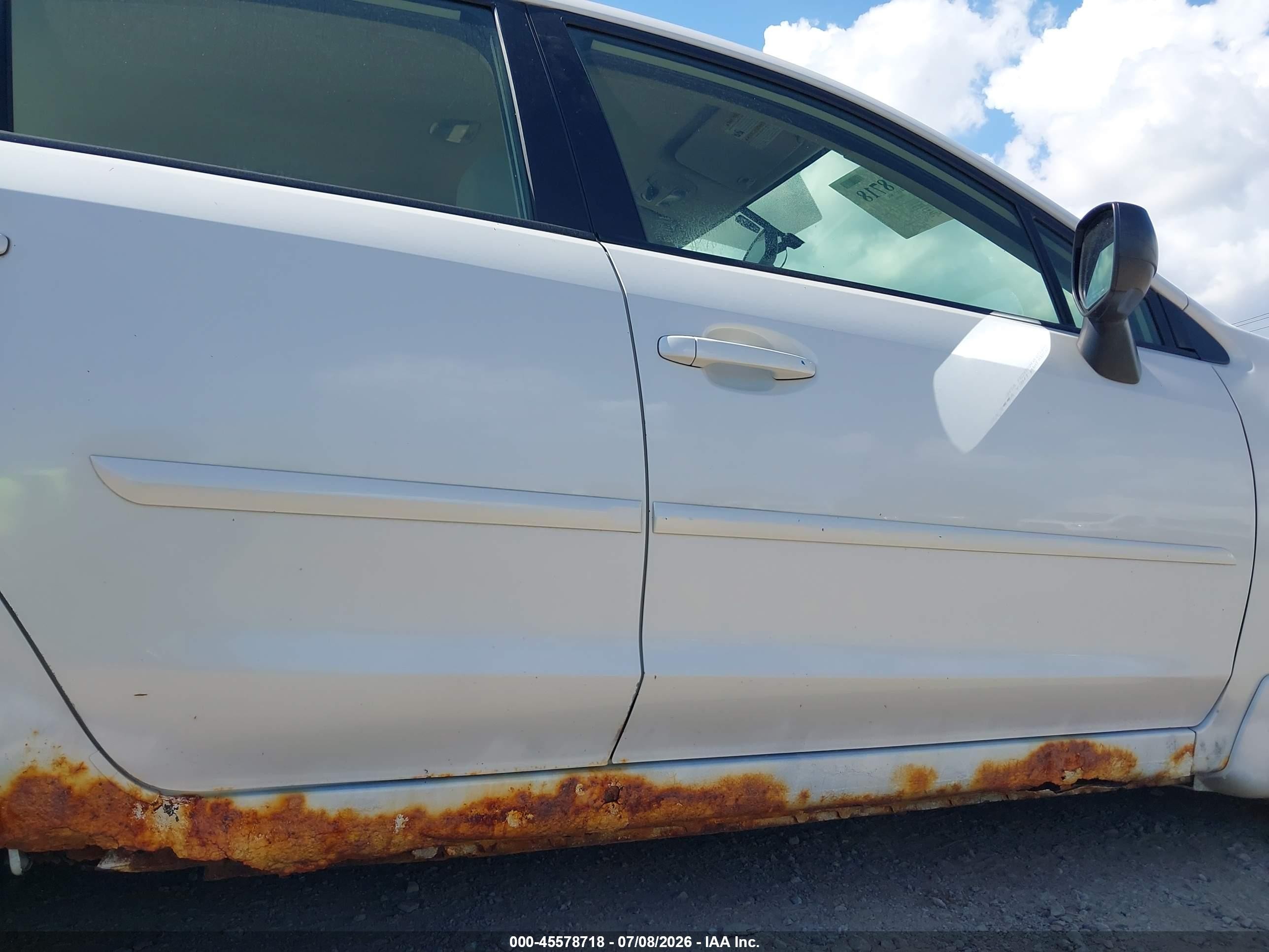 2012 Subaru Impreza 2.0i White vin: JF1GJAA60CH030860