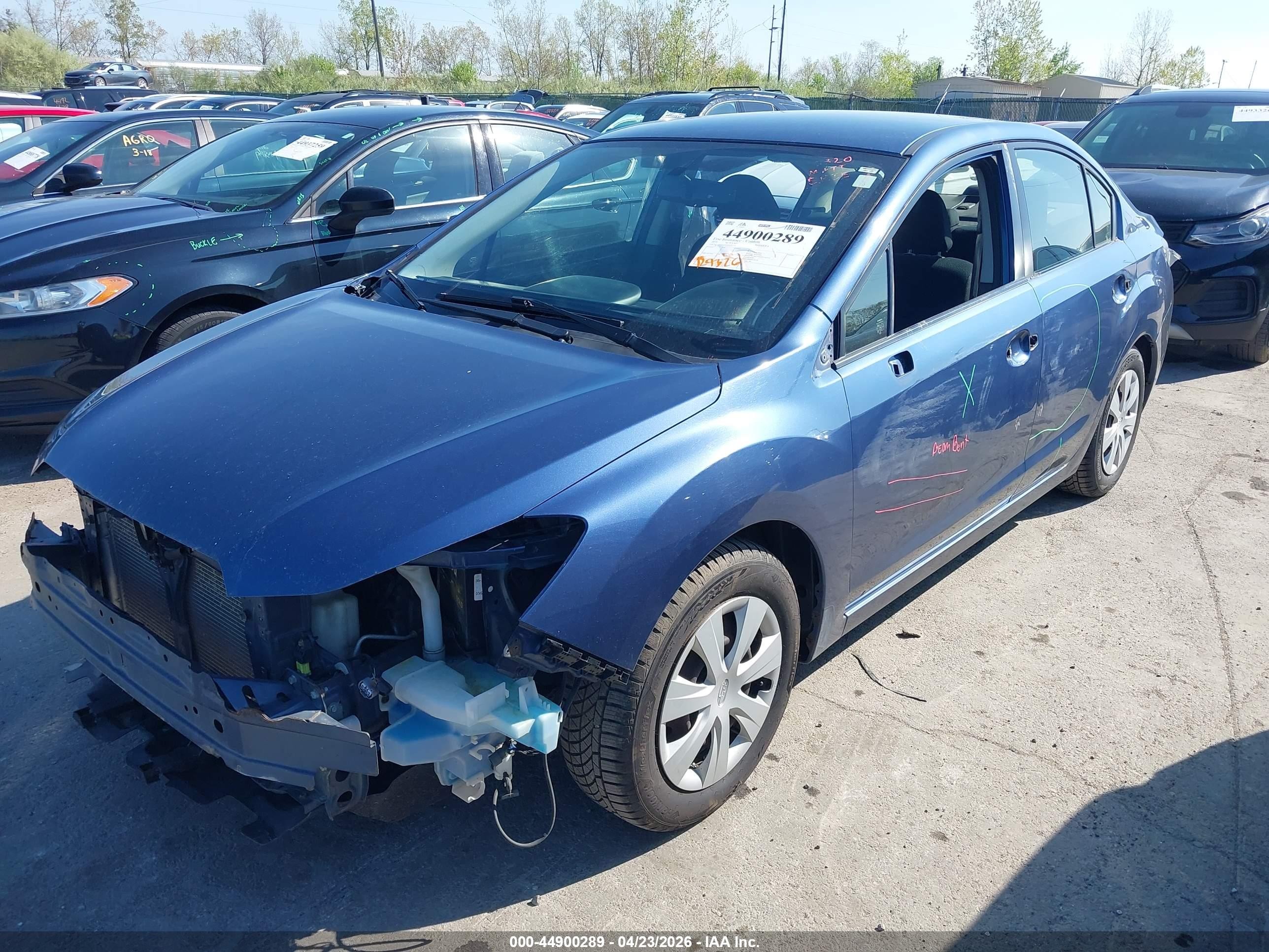 2013 Subaru Impreza 2.0i Blue vin: JF1GJAA60DH008214