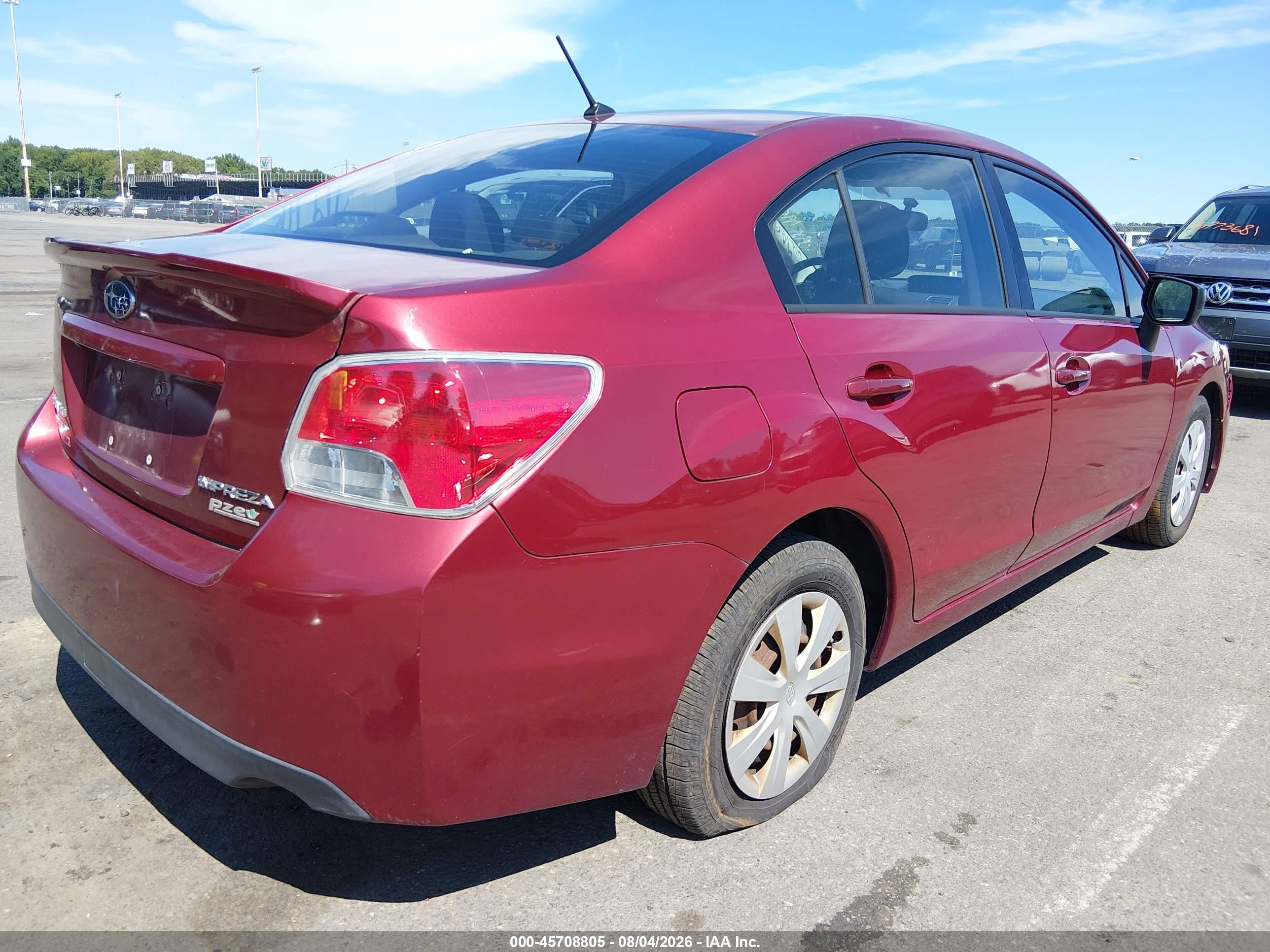 2015 Subaru Impreza 2.0i Красный vin: JF1GJAA60FH017546