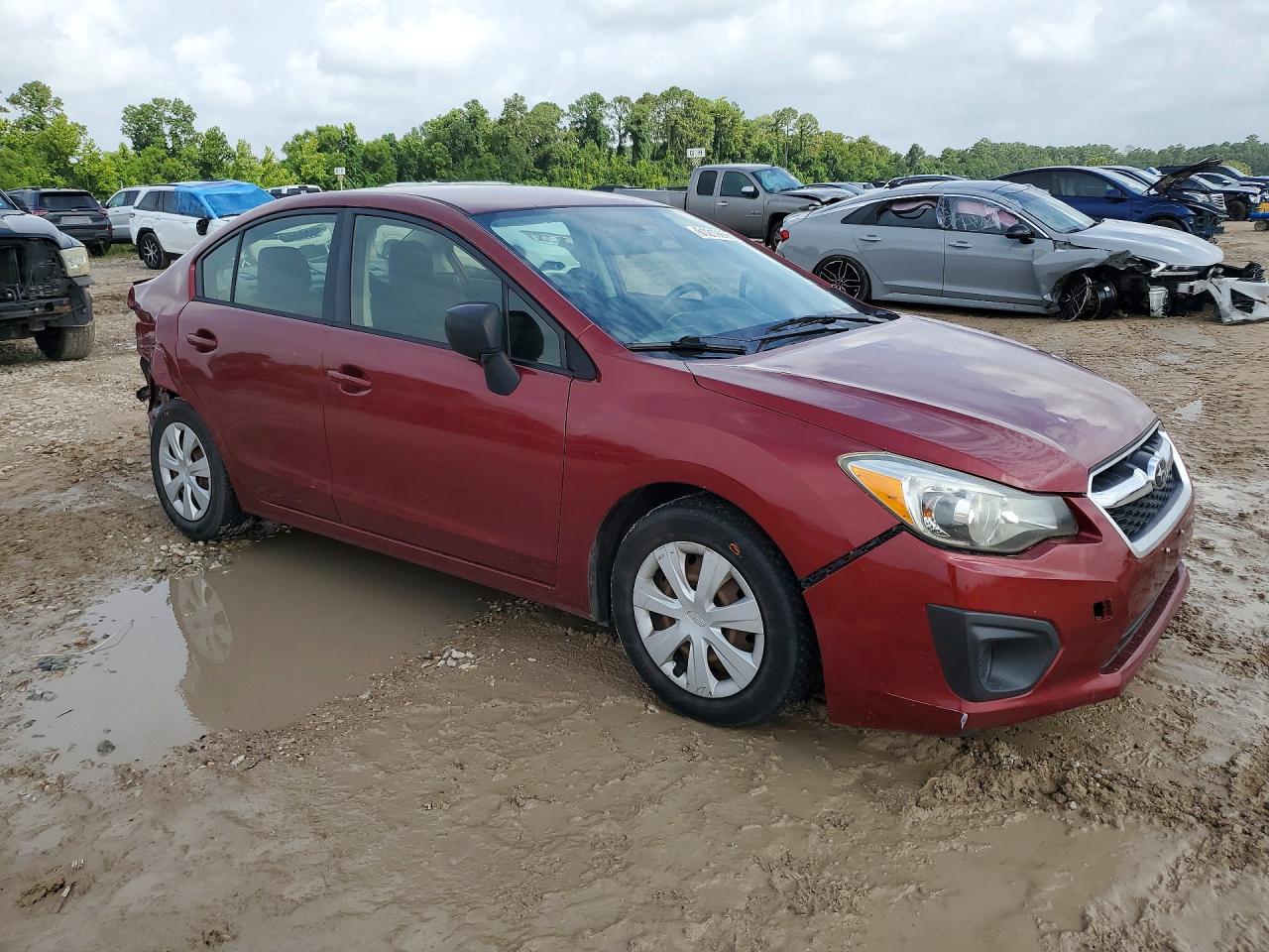 2013 Subaru Impreza Red vin: JF1GJAA61DH019111