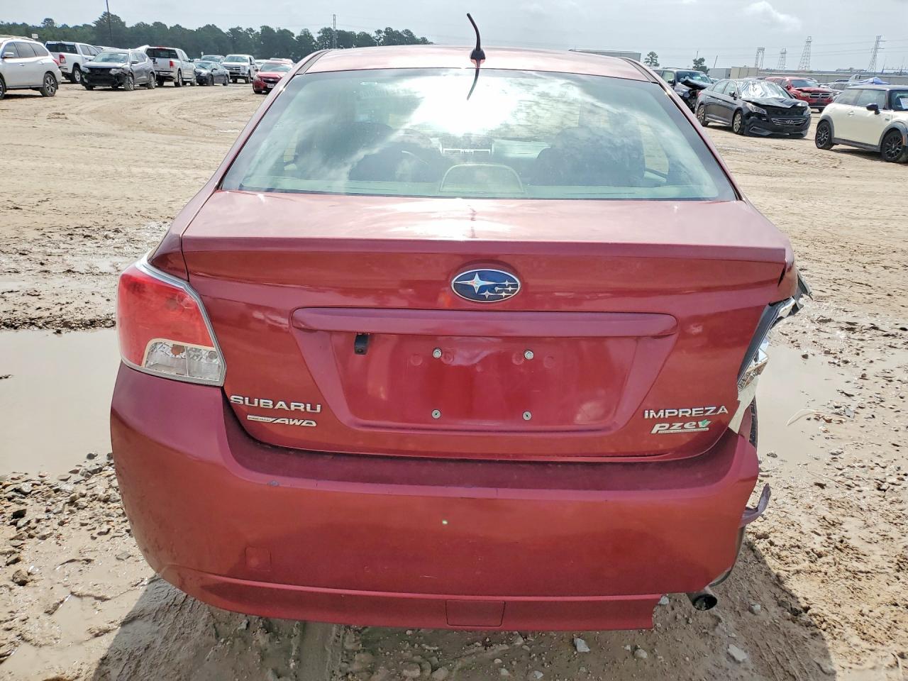 2013 Subaru Impreza Red vin: JF1GJAA61DH019111