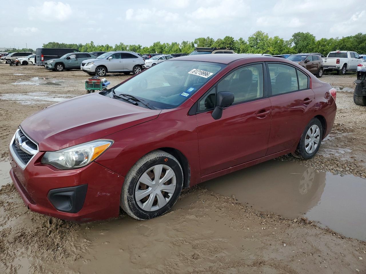 2013 Subaru Impreza Red vin: JF1GJAA61DH019111