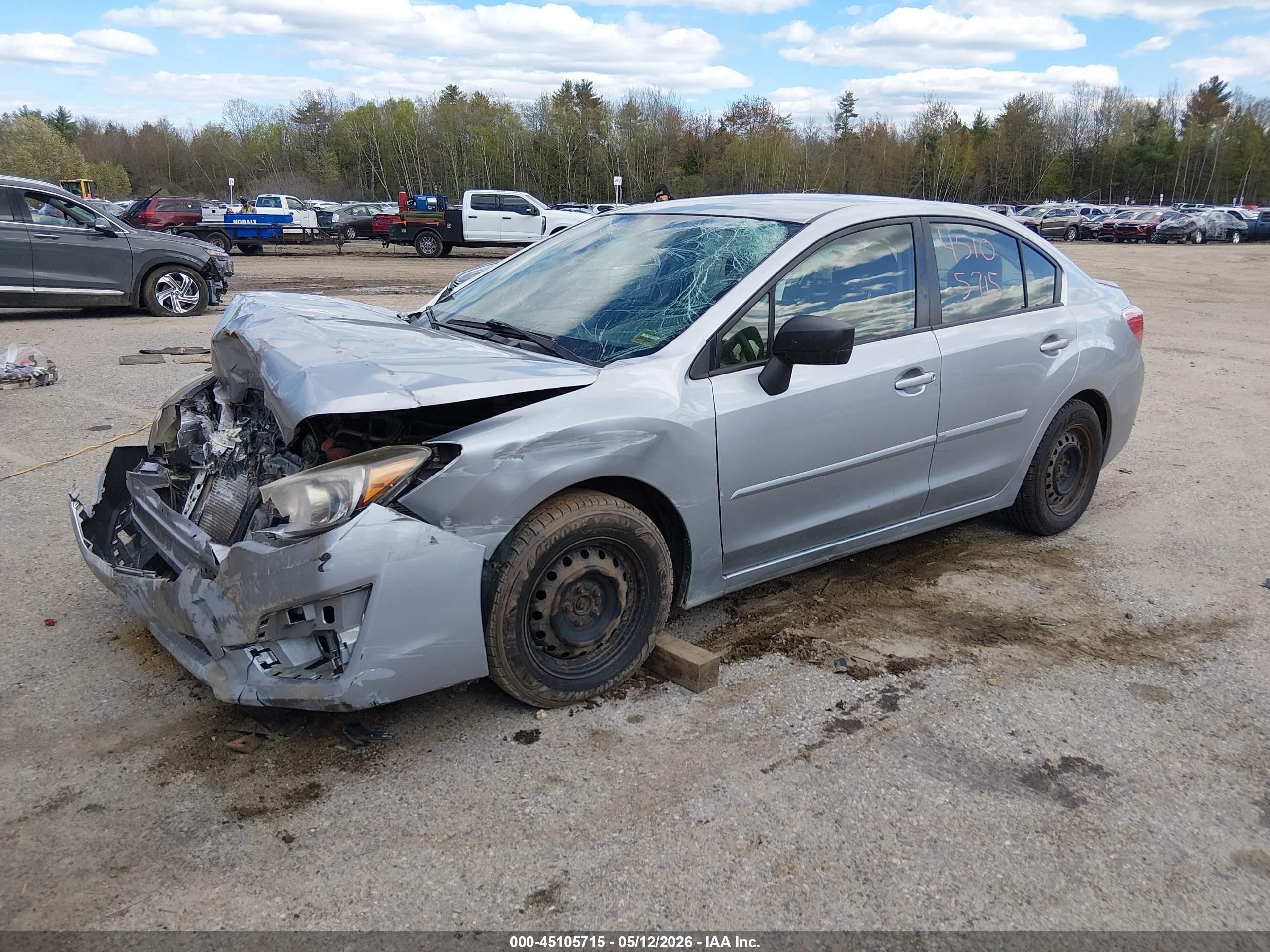 2015 Subaru Impreza 2.0i Silver vin: JF1GJAA61FH005809