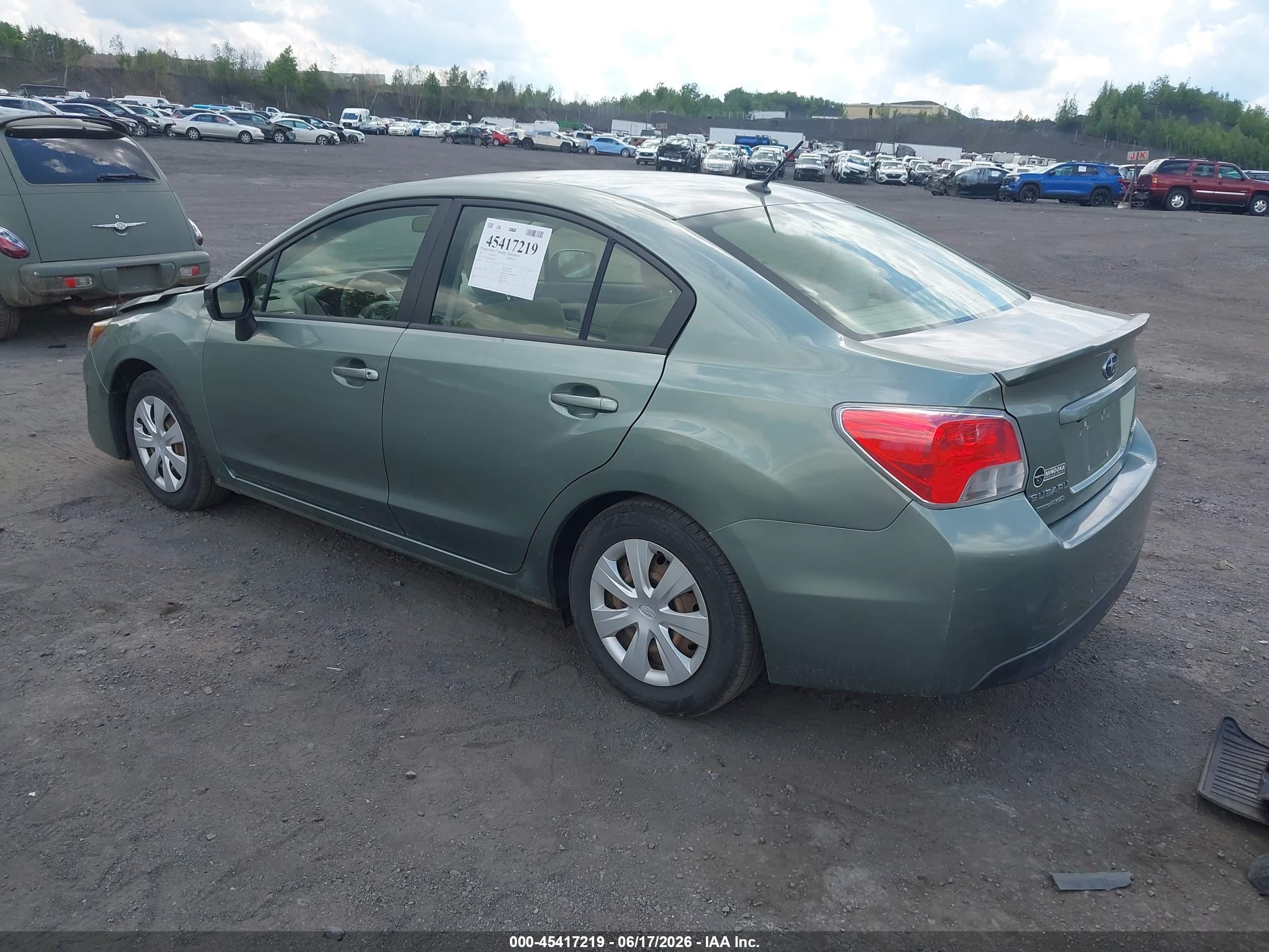 2015 Subaru Impreza 2.0i Green vin: JF1GJAA61FH006250