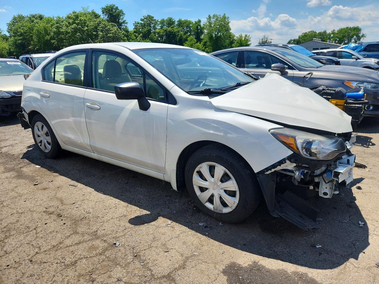 2015 Subaru Impreza White vin: JF1GJAA61FH010962