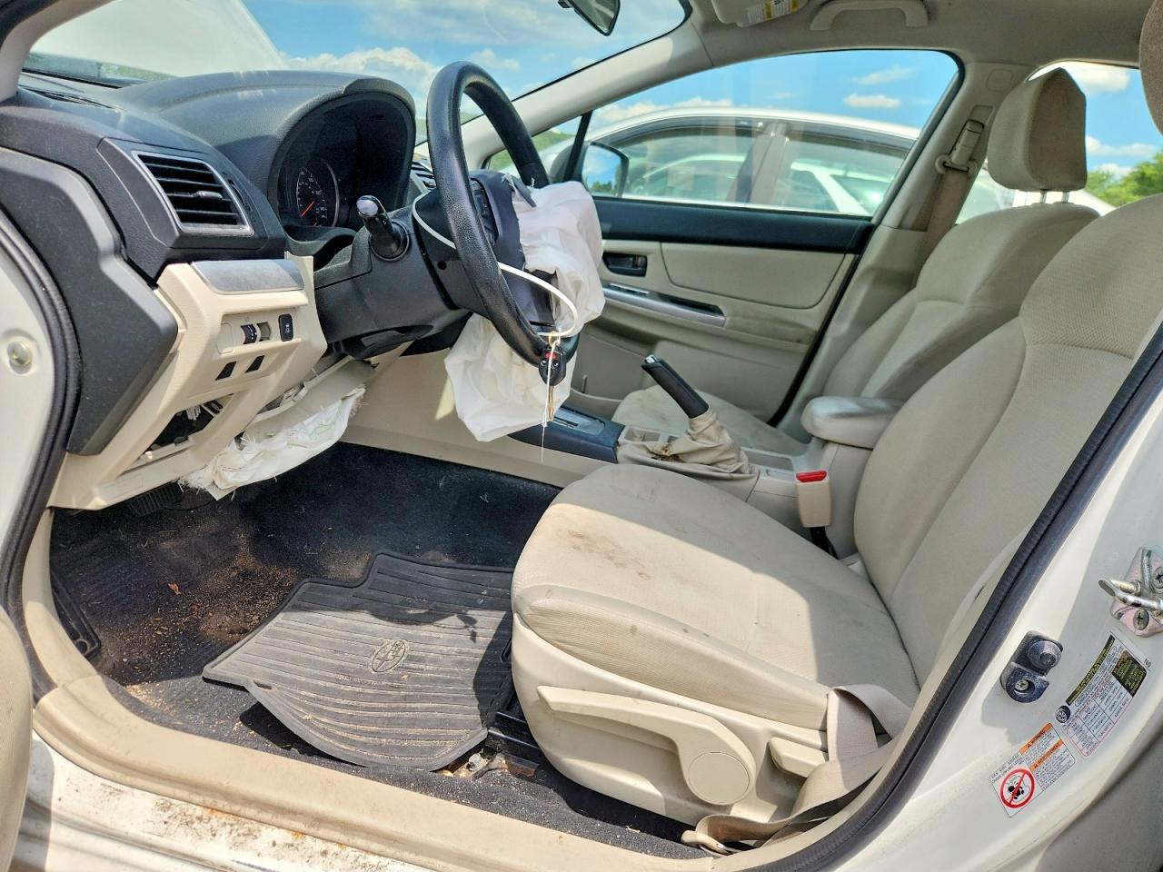 2015 Subaru Impreza White vin: JF1GJAA61FH010962