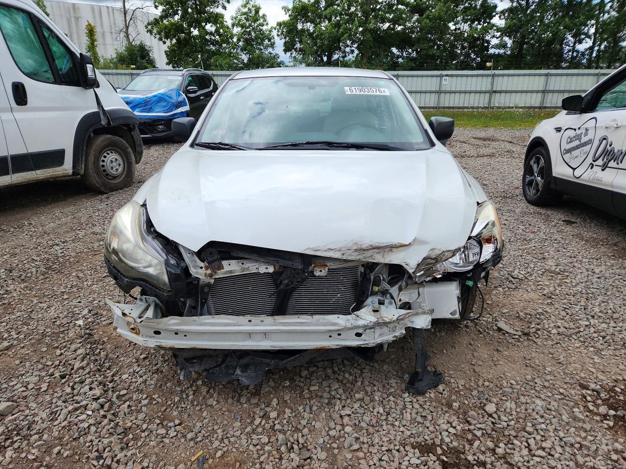 2012 Subaru Impreza White vin: JF1GJAA62CH026115