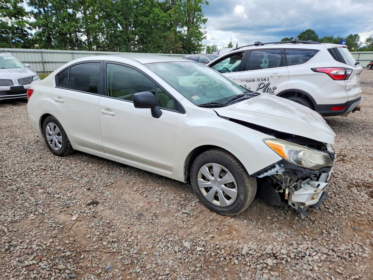 2012 Subaru Impreza White vin: JF1GJAA62CH026115