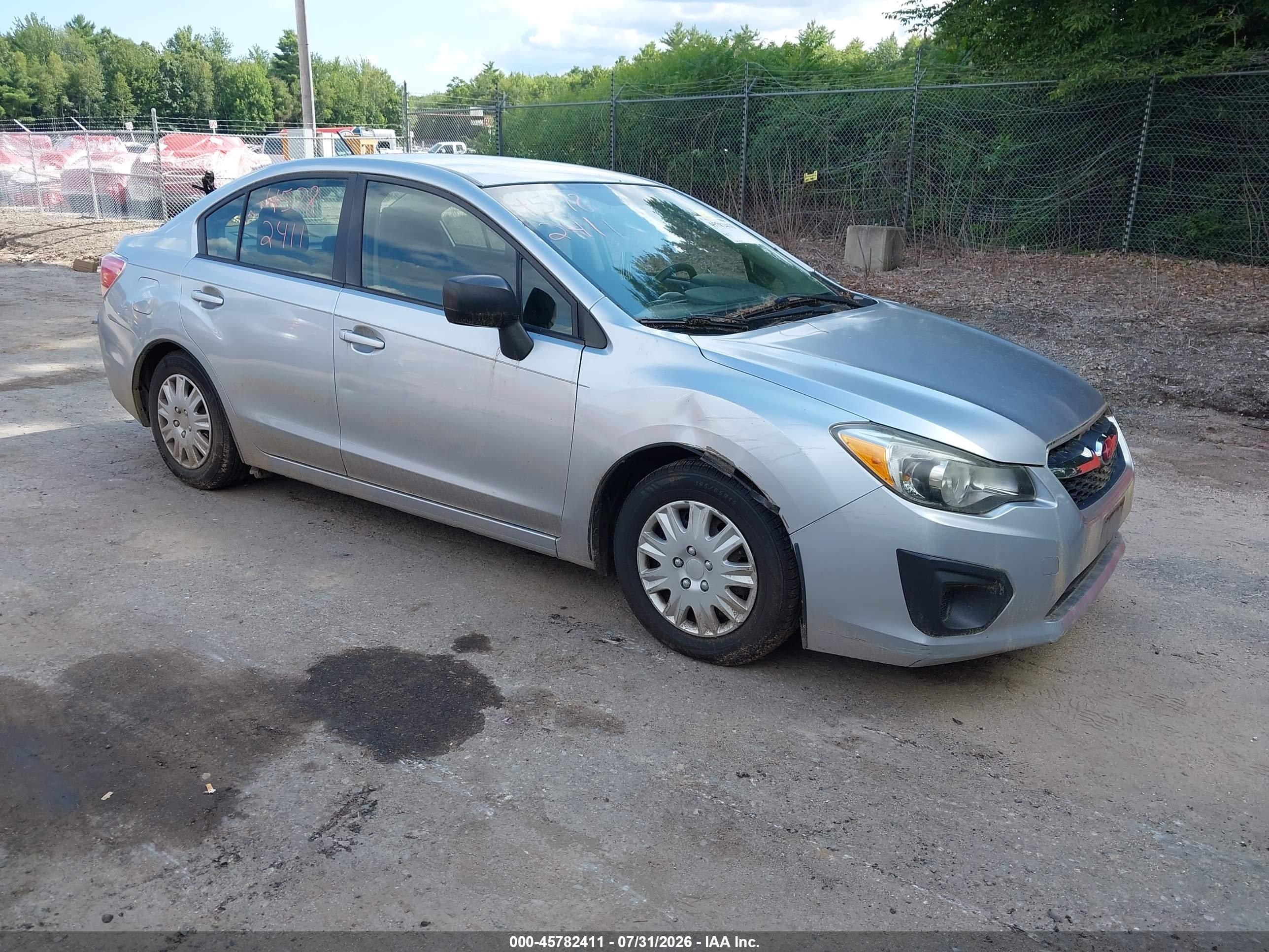 2013 Subaru Impreza 2.0i Silver vin: JF1GJAA62DH011714