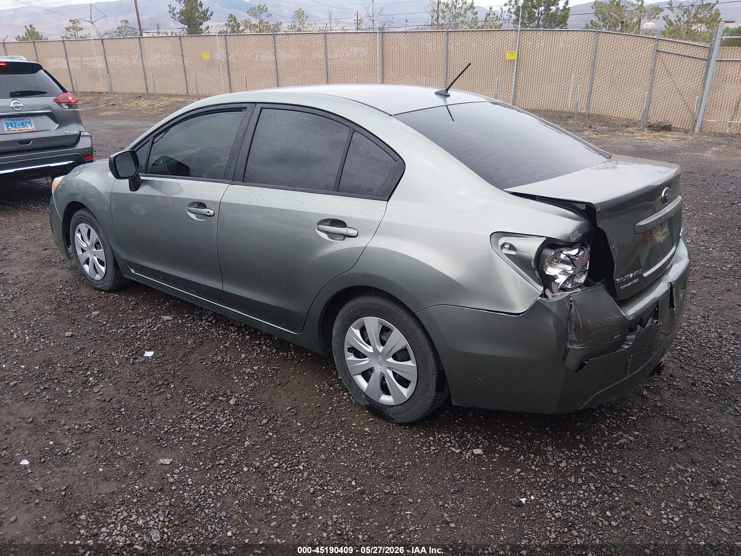 2014 Subaru Impreza 2.0i Green vin: JF1GJAA62EH020107