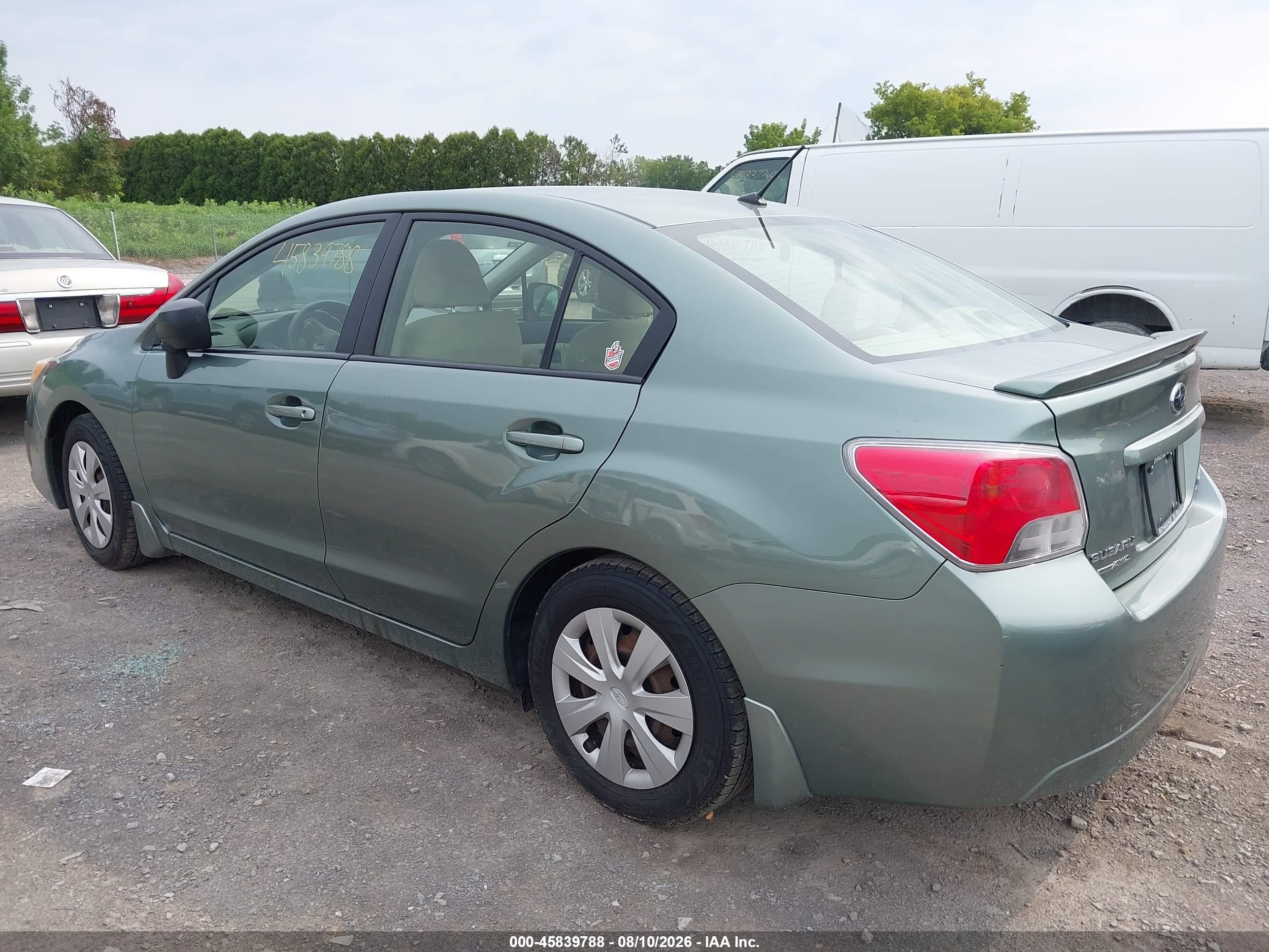 2014 Subaru Impreza 2.0i Зеленый vin: JF1GJAA62EH025002