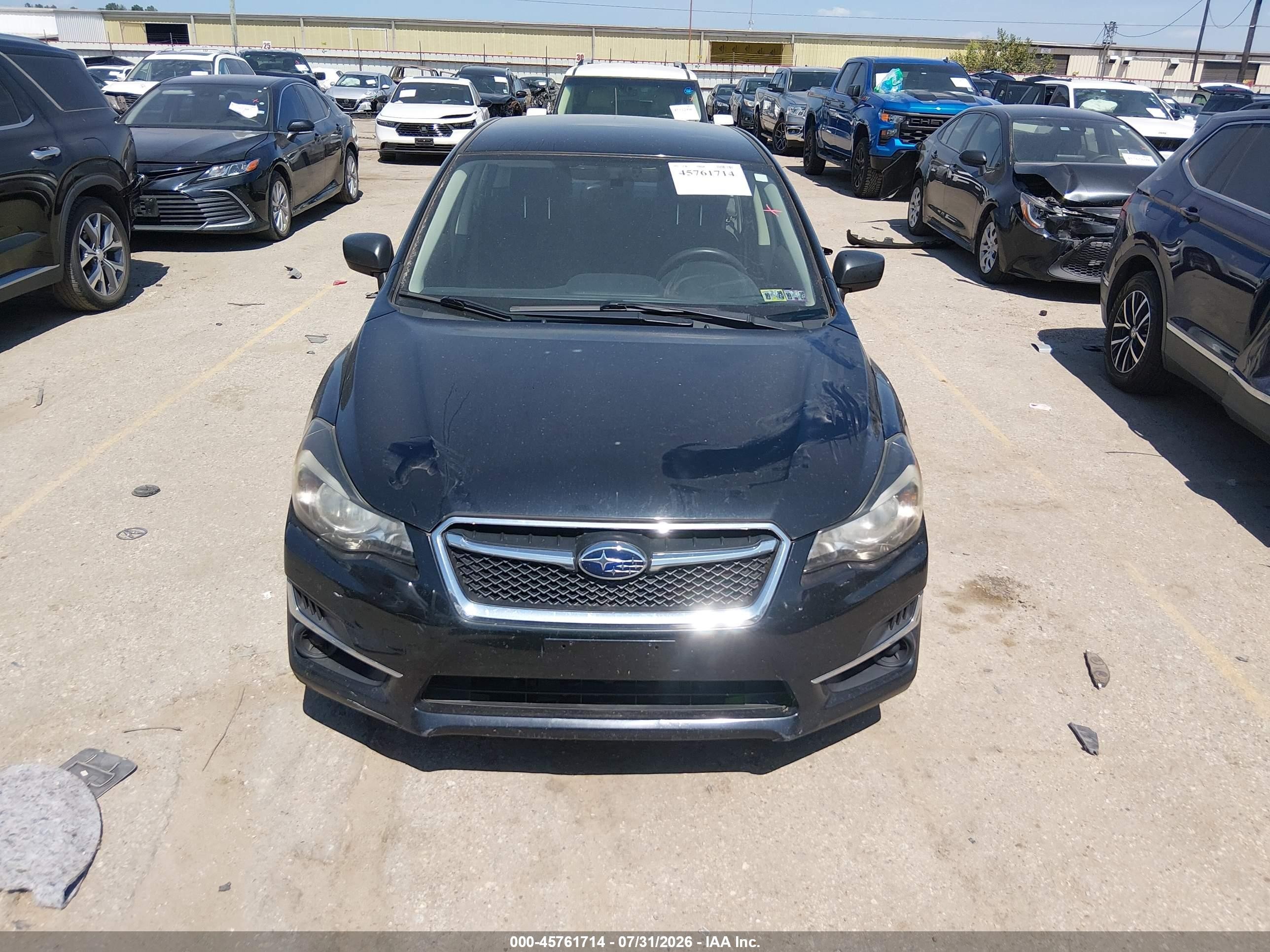 2015 Subaru Impreza 2.0i Black vin: JF1GJAA62FH005804