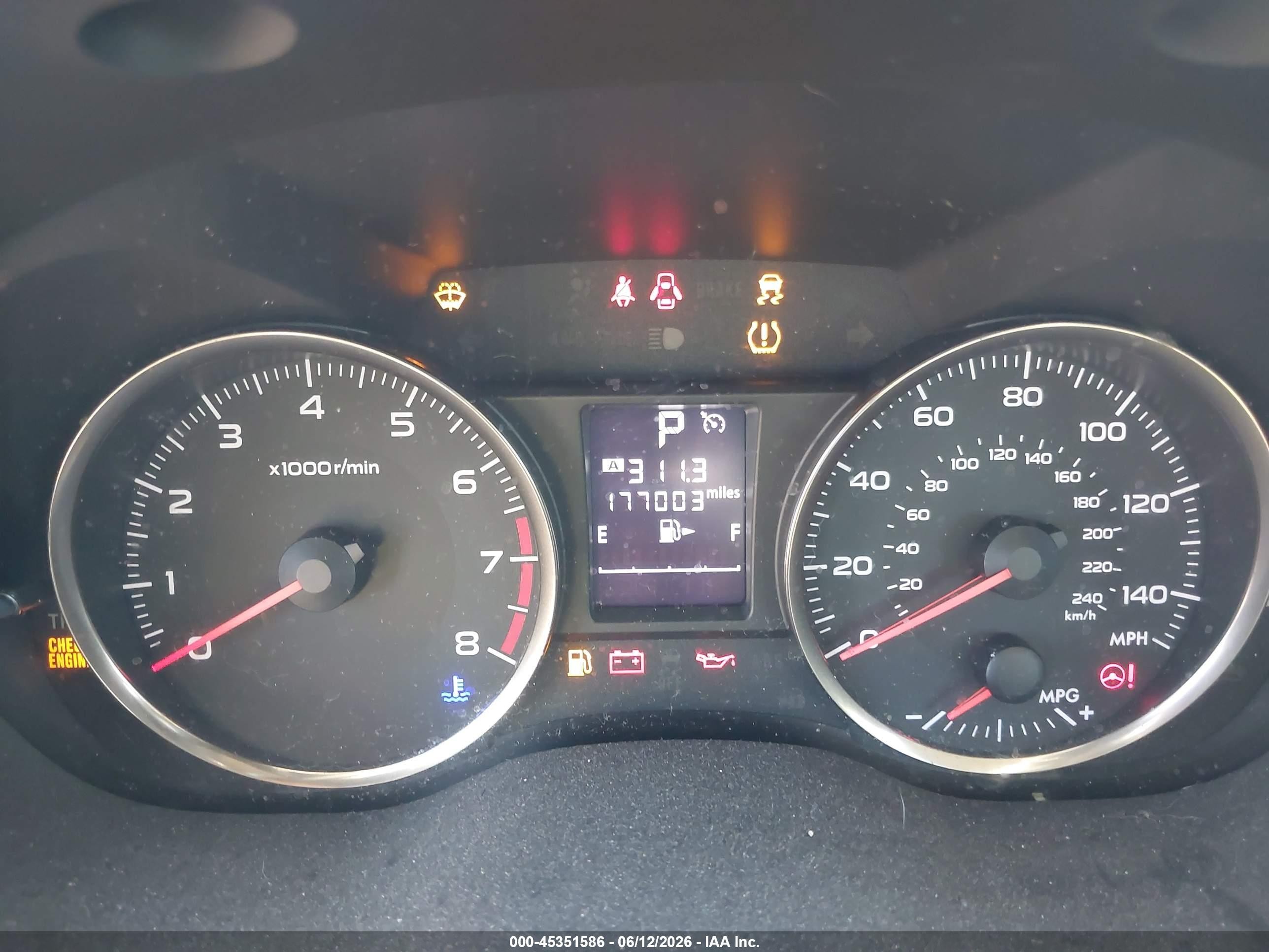 2015 Subaru Impreza 2.0i White vin: JF1GJAA62FH010307