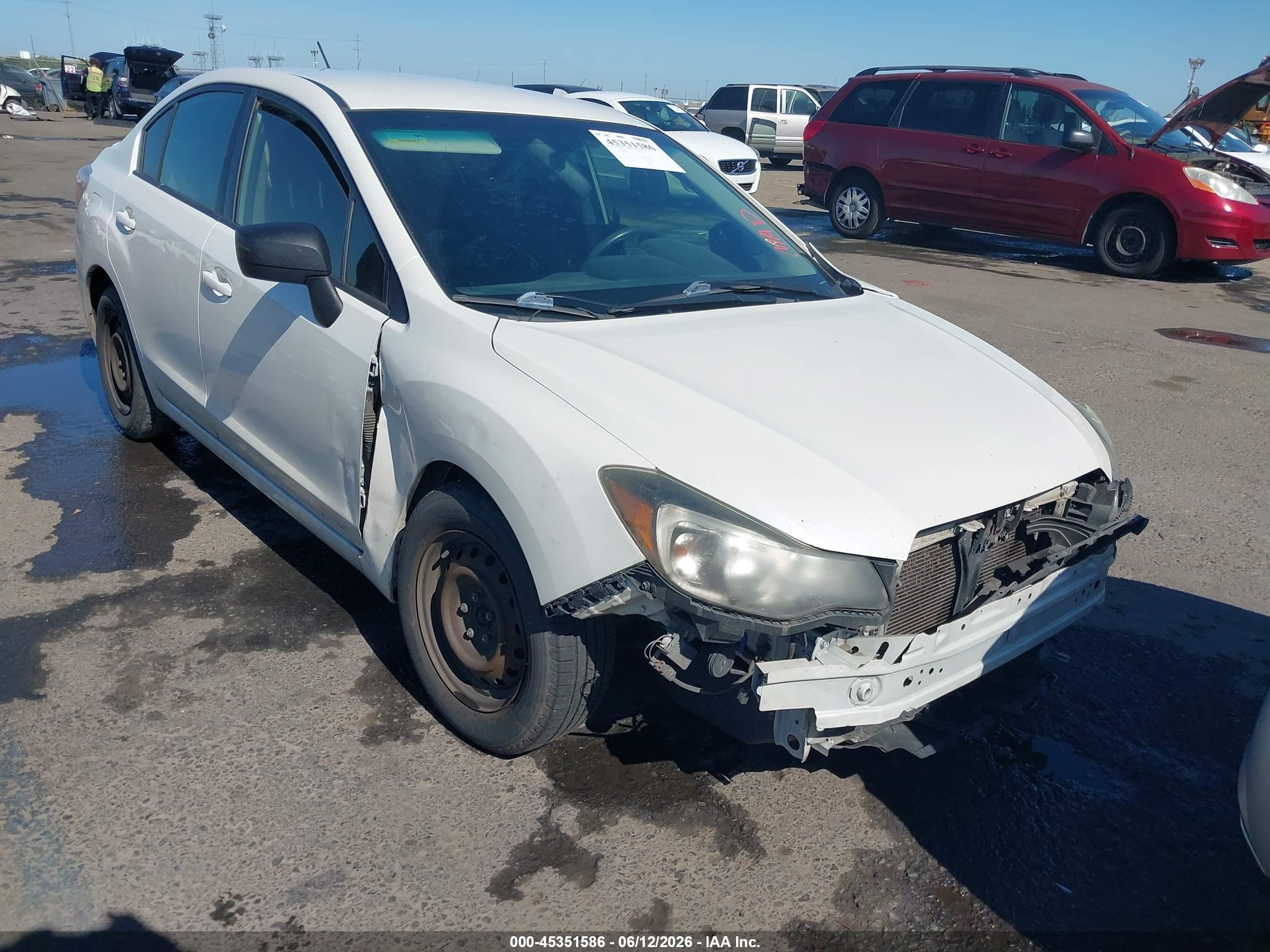 2015 Subaru Impreza 2.0i White vin: JF1GJAA62FH010307