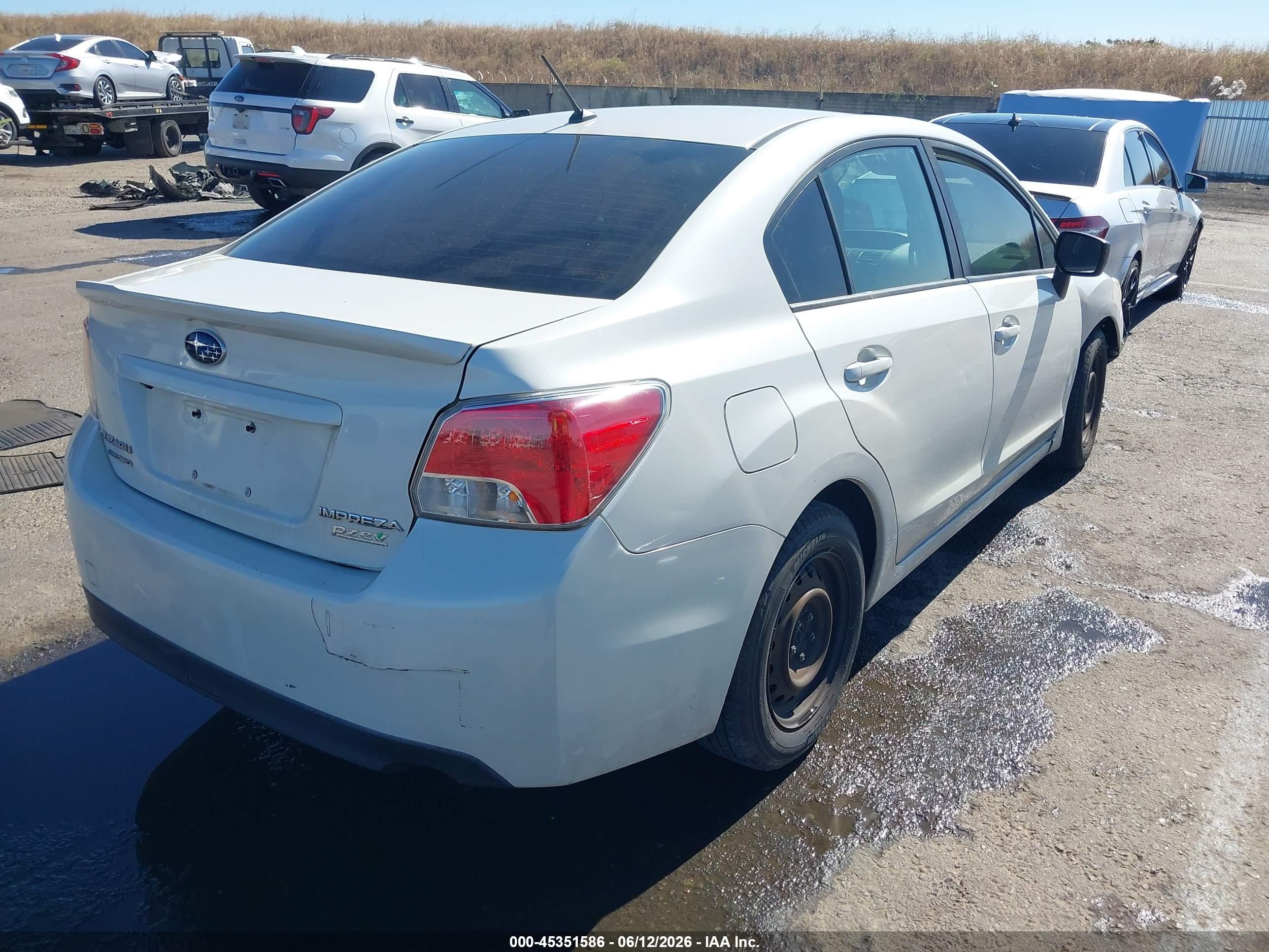 2015 Subaru Impreza 2.0i White vin: JF1GJAA62FH010307