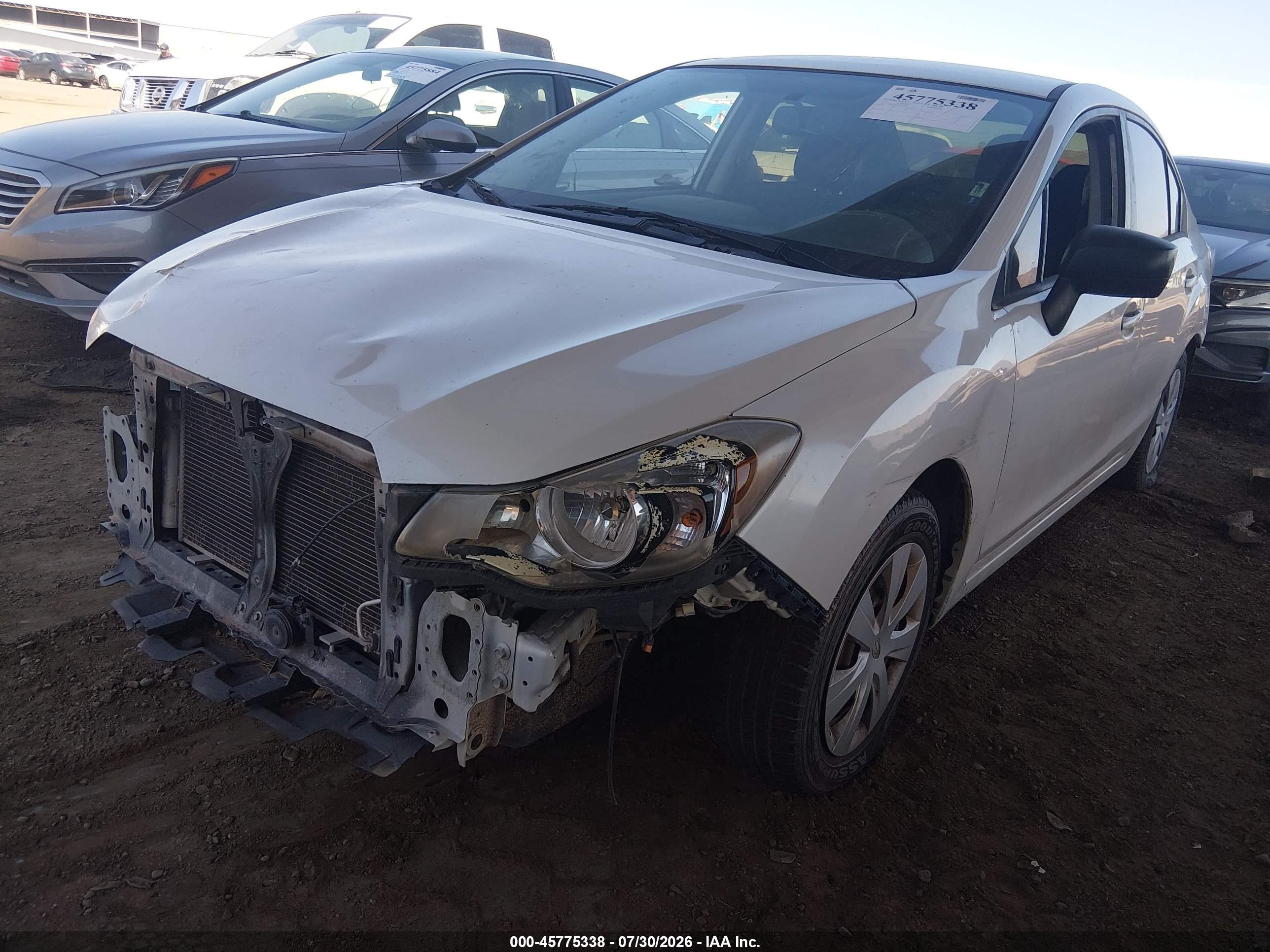 2015 Subaru Impreza 2.0i White vin: JF1GJAA62FH023235