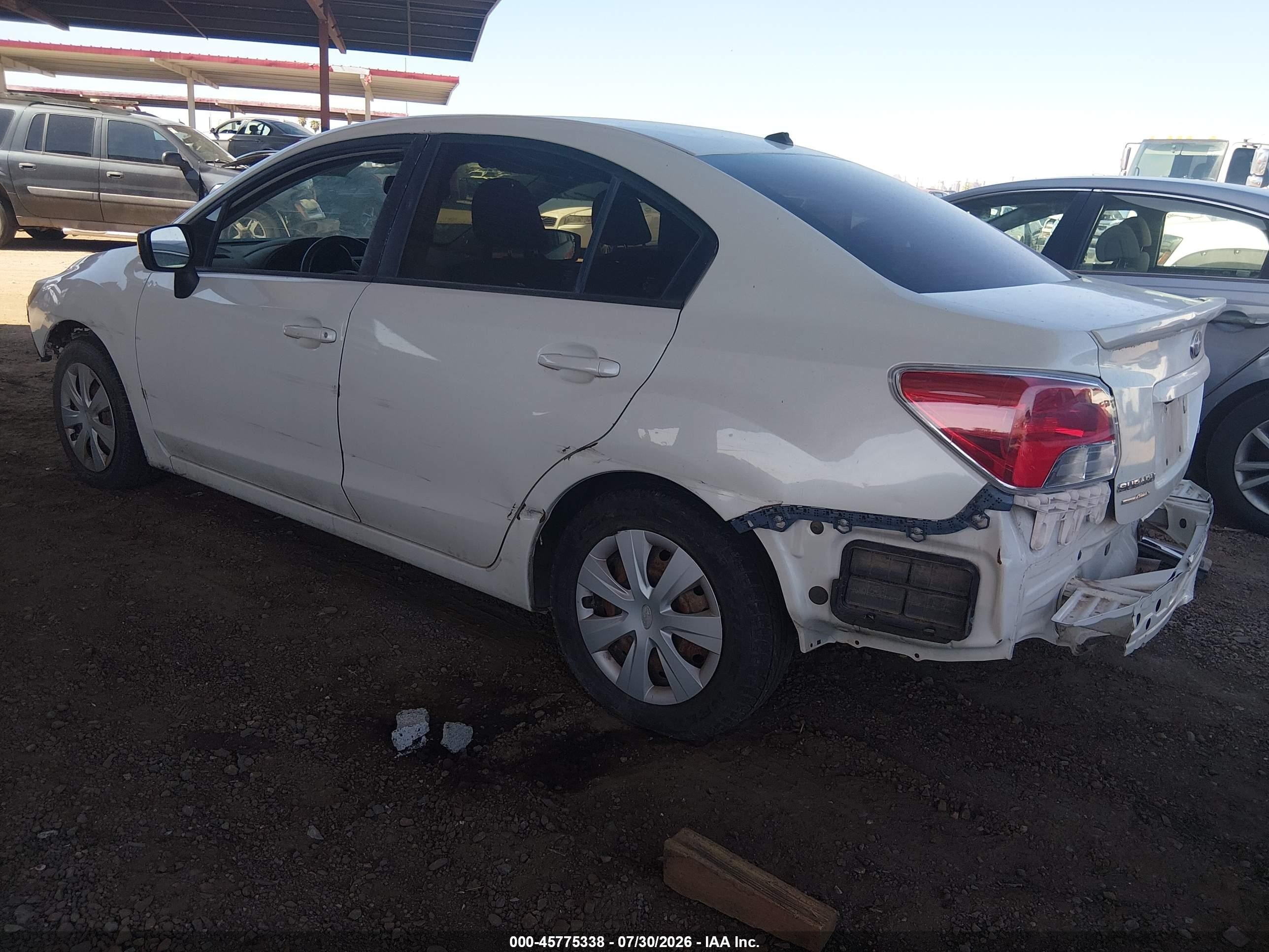 2015 Subaru Impreza 2.0i White vin: JF1GJAA62FH023235