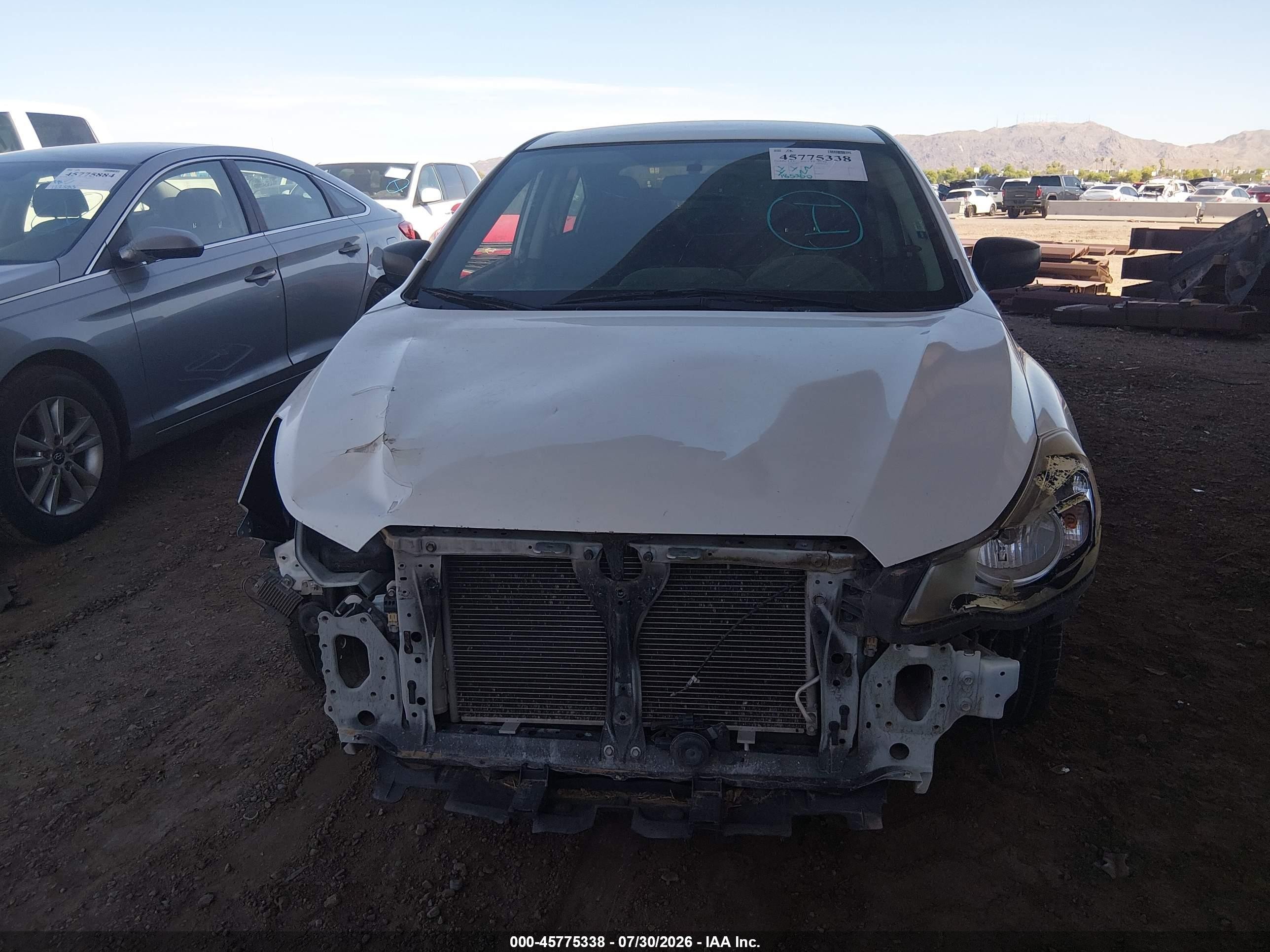 2015 Subaru Impreza 2.0i White vin: JF1GJAA62FH023235