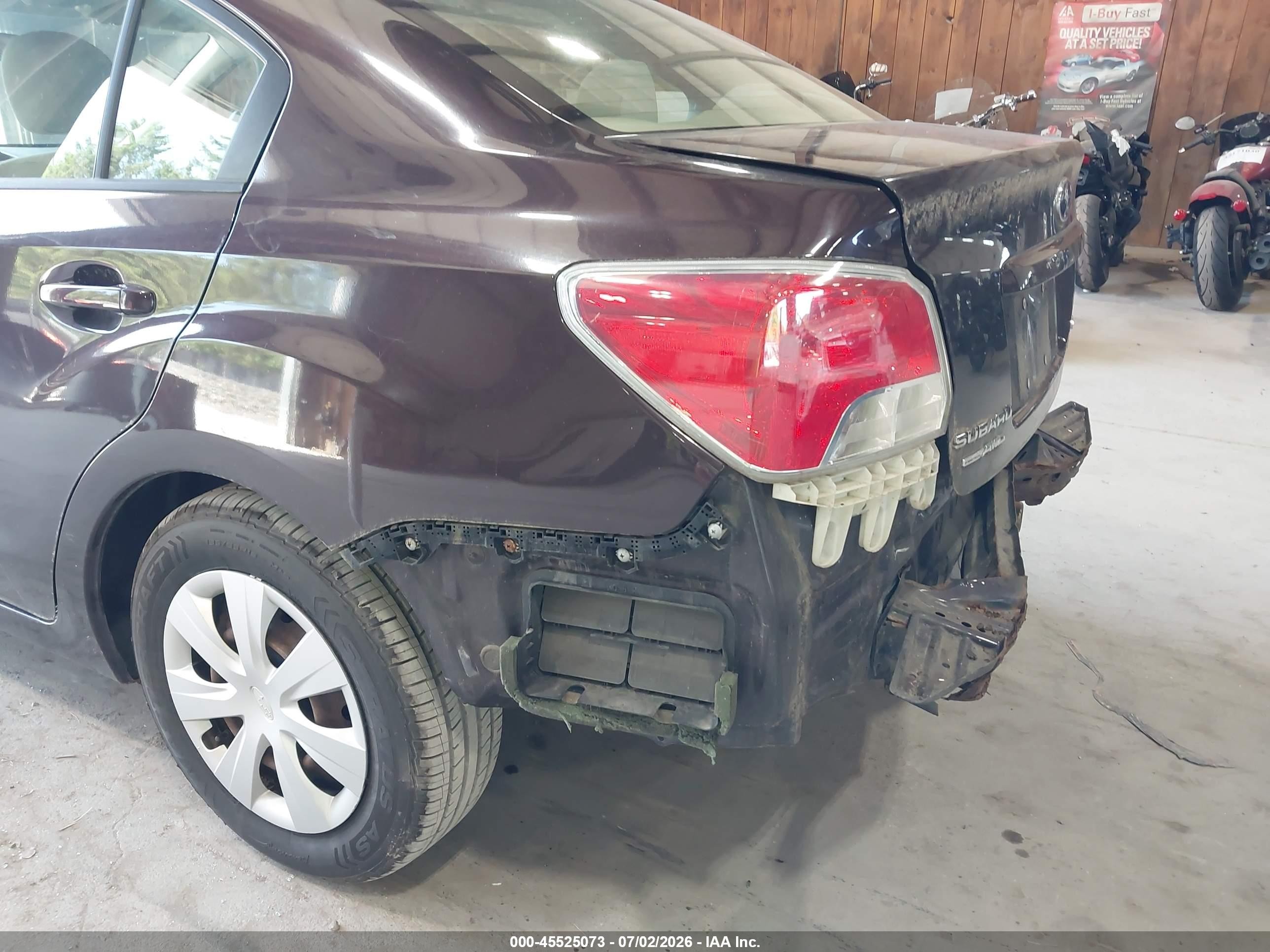 2012 Subaru Impreza 2.0i Purple vin: JF1GJAA63CH006469