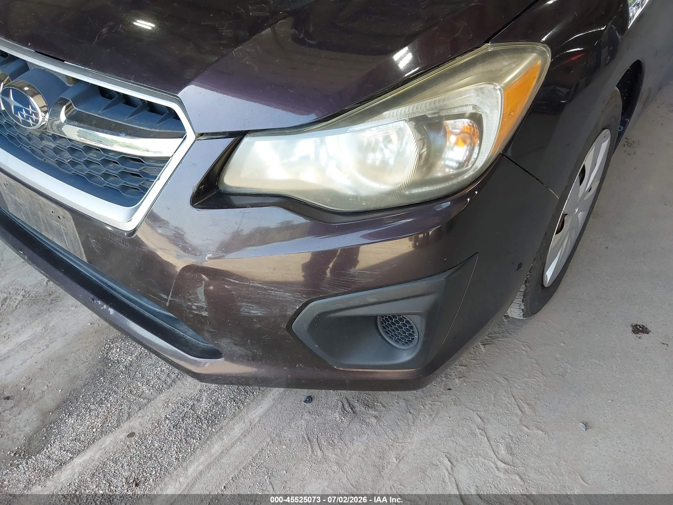 2012 Subaru Impreza 2.0i Purple vin: JF1GJAA63CH006469