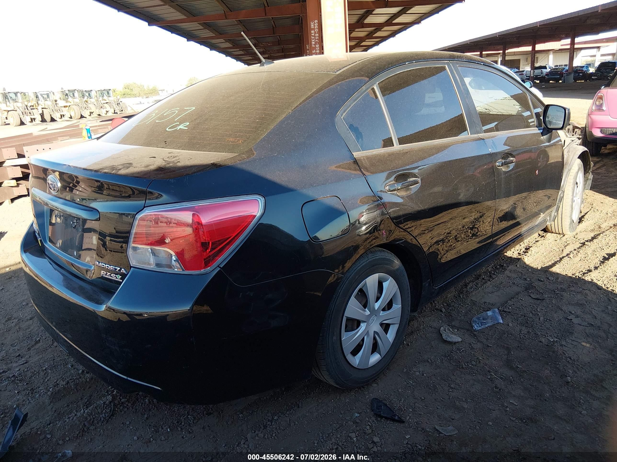2014 Subaru Impreza 2.0i Black vin: JF1GJAA63EH017345