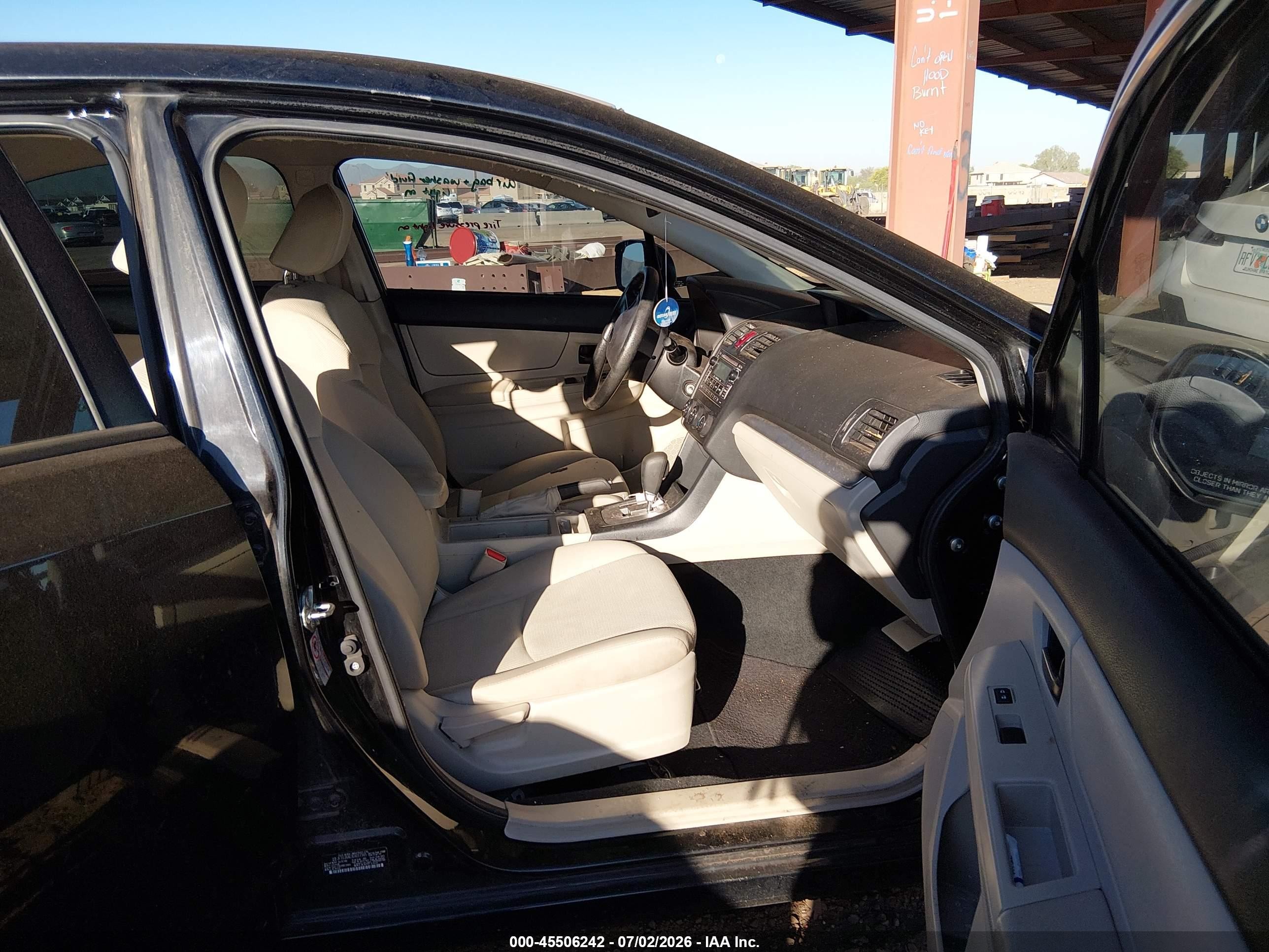2014 Subaru Impreza 2.0i Black vin: JF1GJAA63EH017345