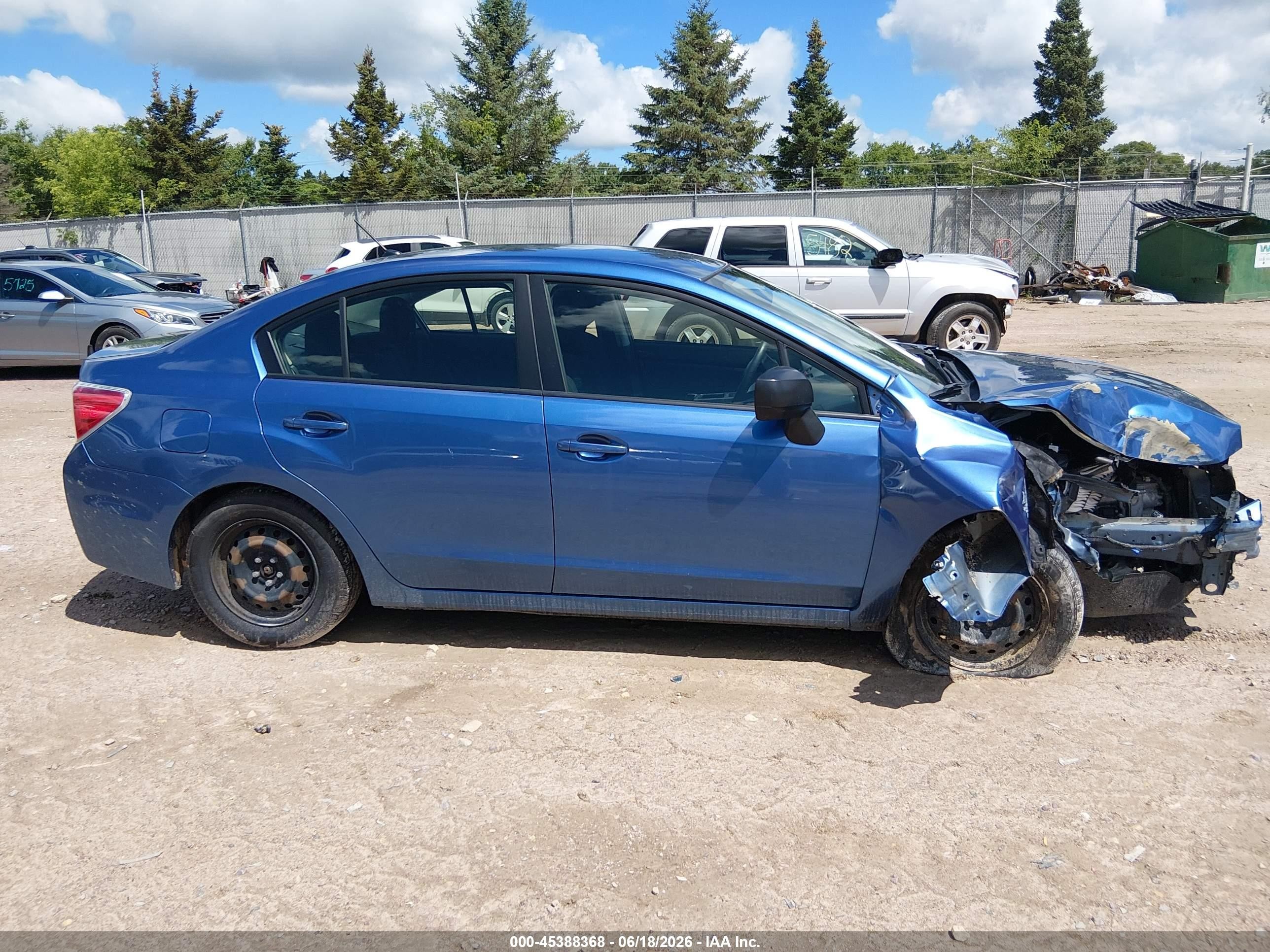 2014 Subaru Impreza 2.0i Синий vin: JF1GJAA63EH022321