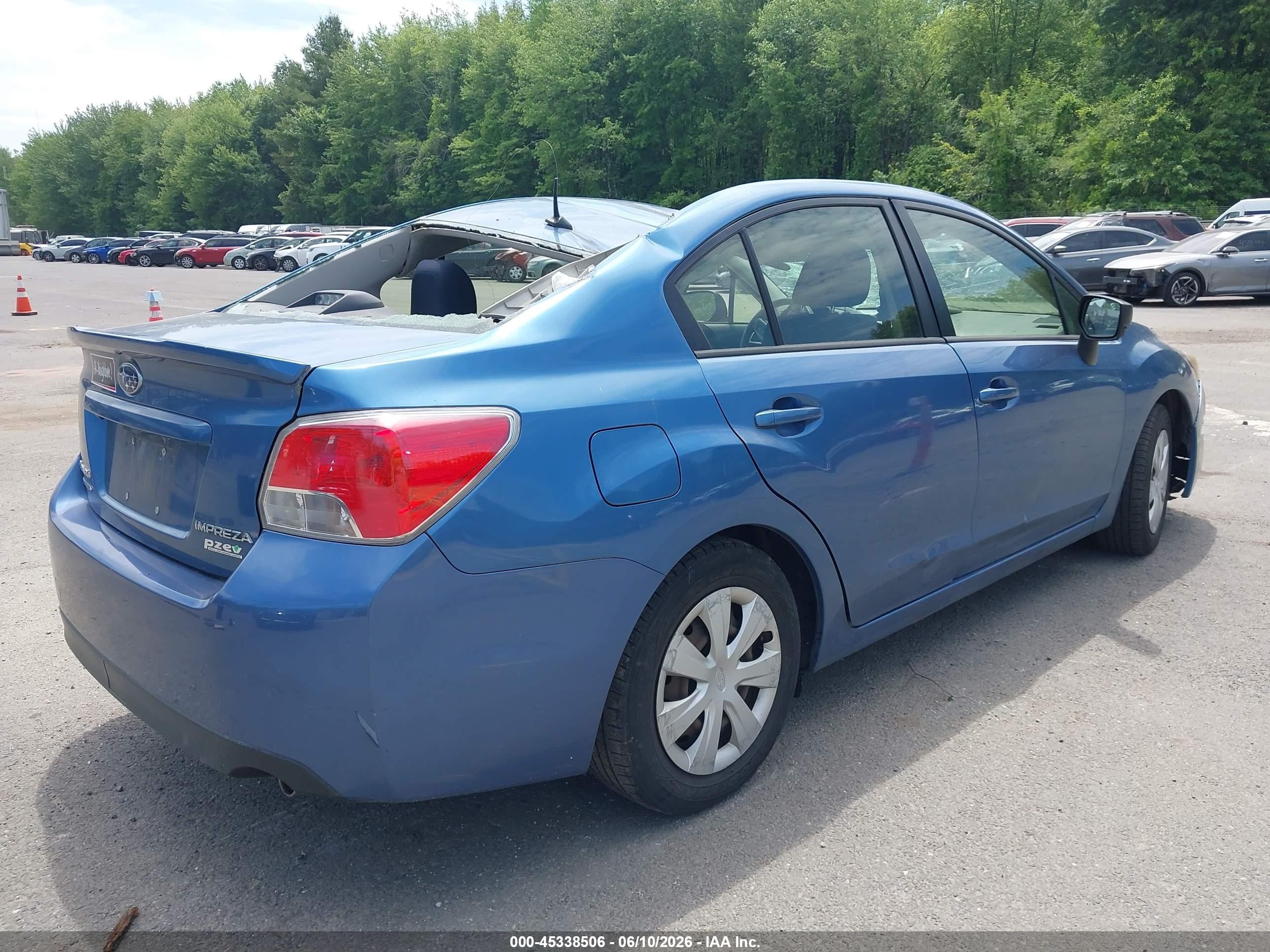 2015 Subaru Impreza 2.0i Blue vin: JF1GJAA63FH007268