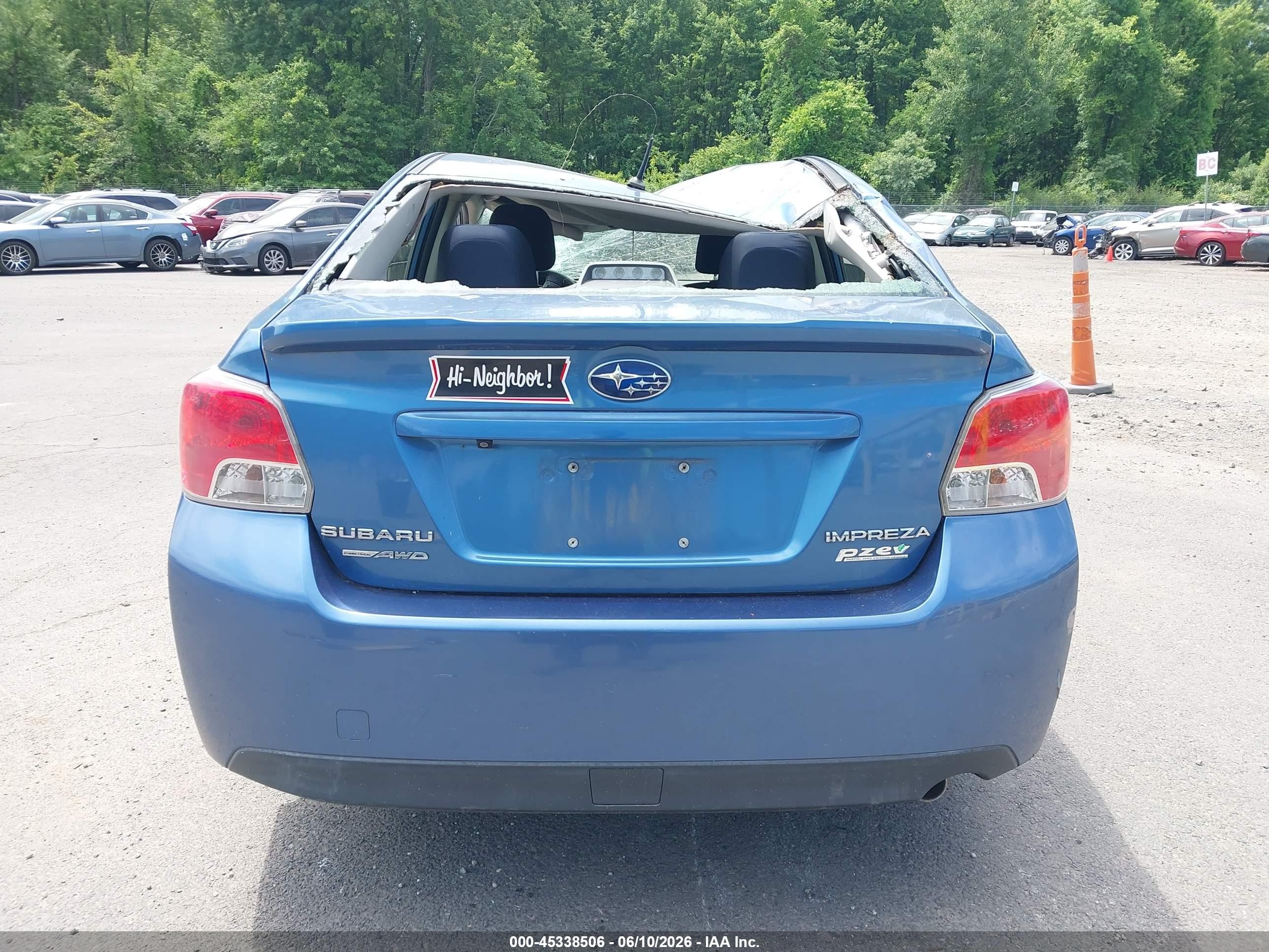 2015 Subaru Impreza 2.0i Blue vin: JF1GJAA63FH007268