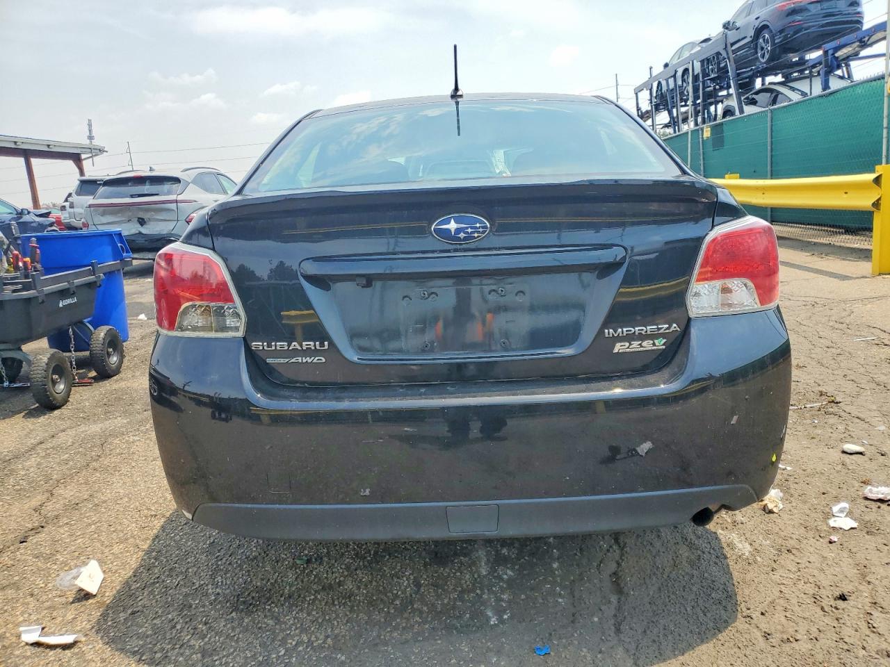 2015 Subaru Impreza Black vin: JF1GJAA63FH020036