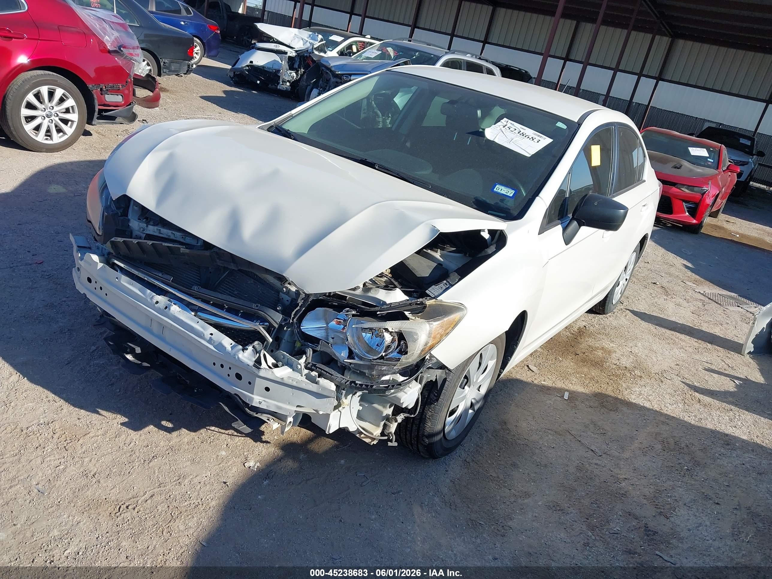 2015 Subaru Impreza 2.0i White vin: JF1GJAA63FH023924