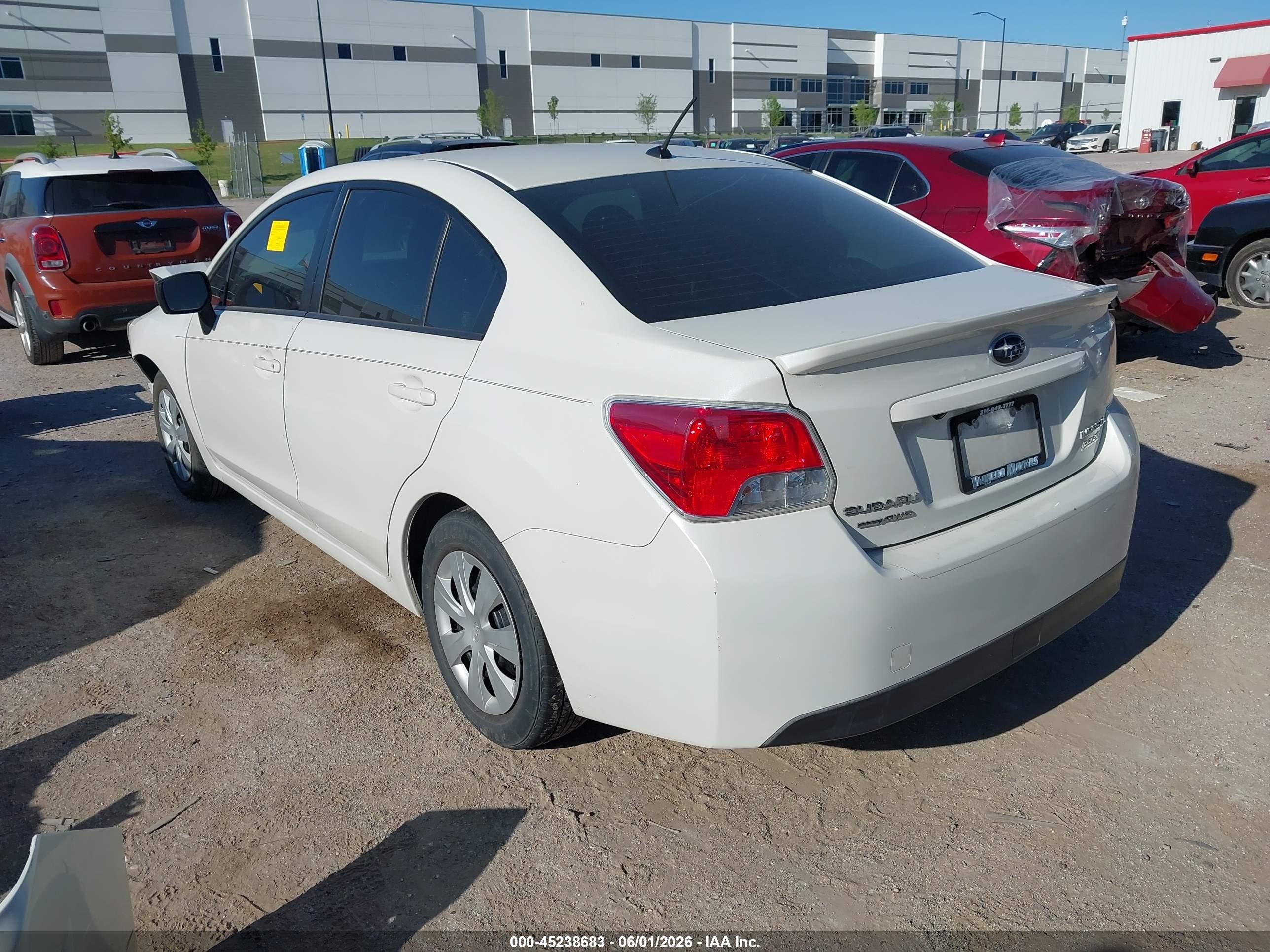 2015 Subaru Impreza 2.0i White vin: JF1GJAA63FH023924