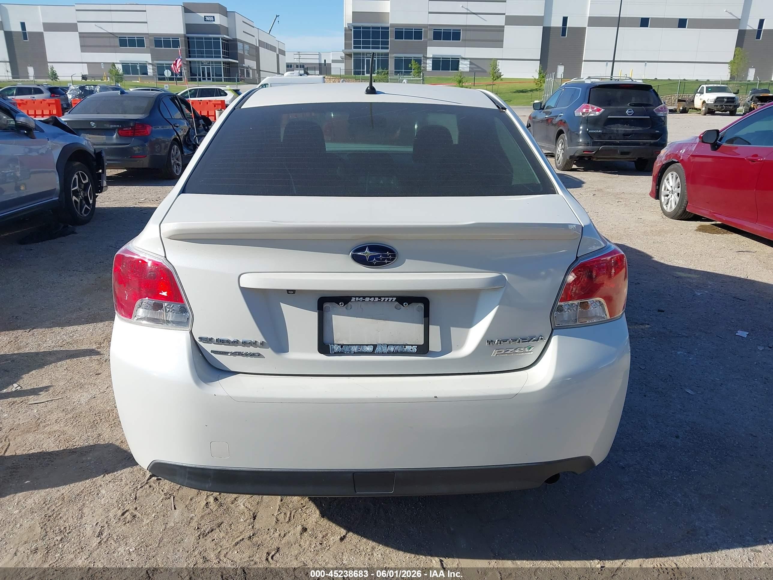 2015 Subaru Impreza 2.0i White vin: JF1GJAA63FH023924
