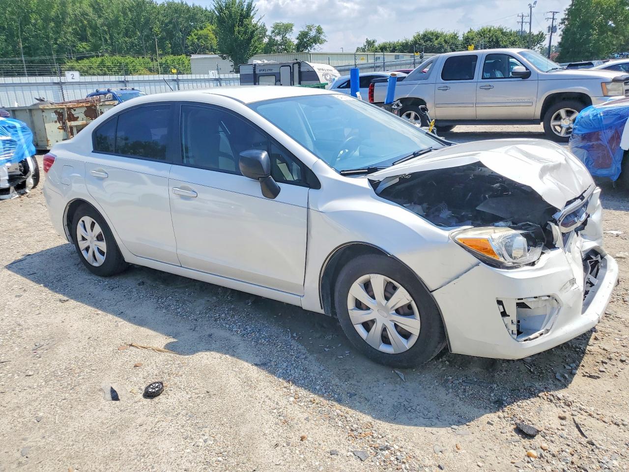 2012 Subaru Impreza White vin: JF1GJAA64CH008103