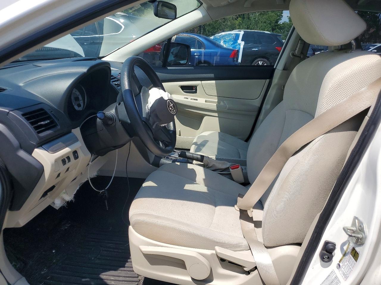2012 Subaru Impreza White vin: JF1GJAA64CH008103