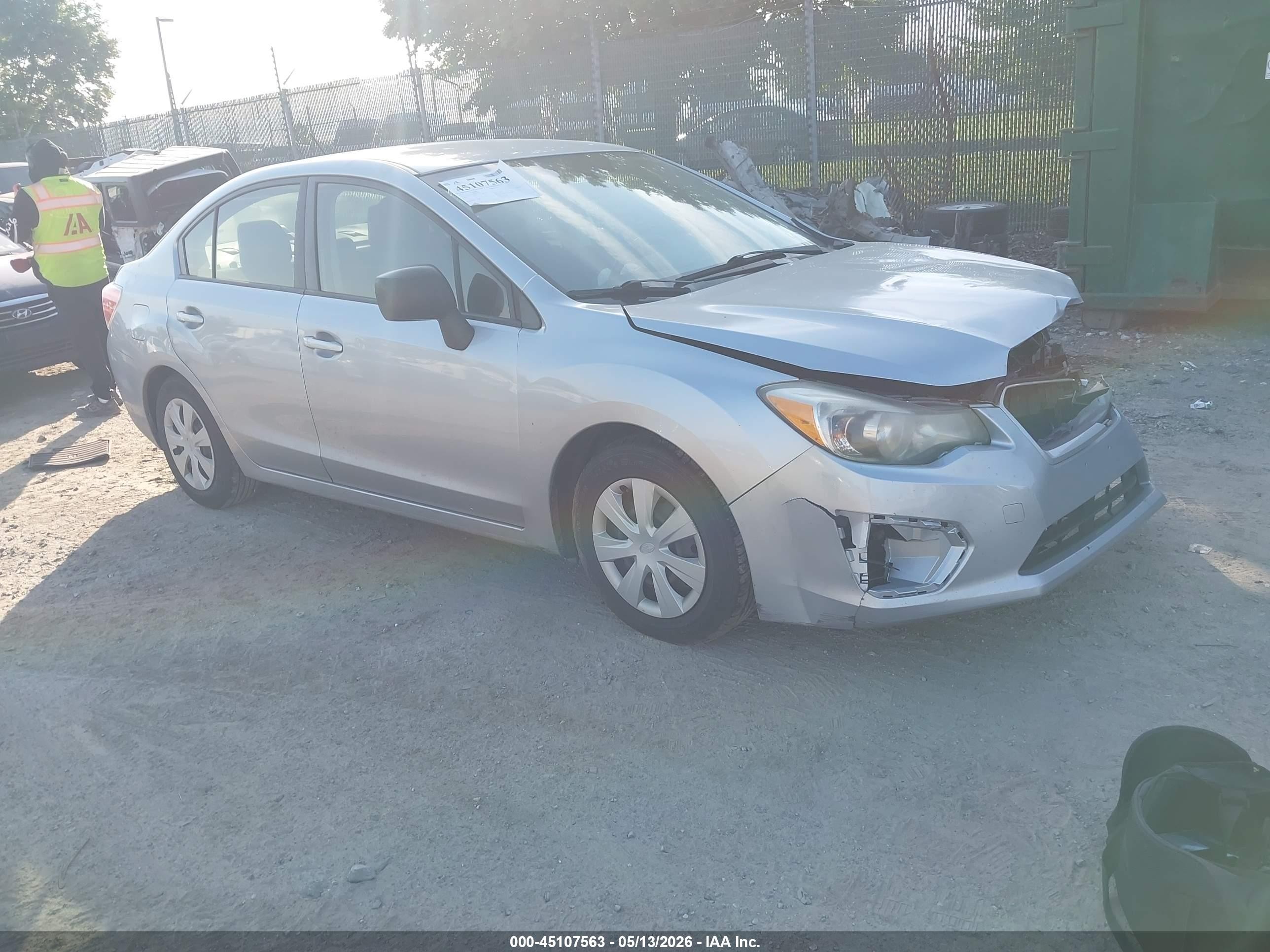 2013 Subaru Impreza 2.0i Серебряный vin: JF1GJAA64DH034802