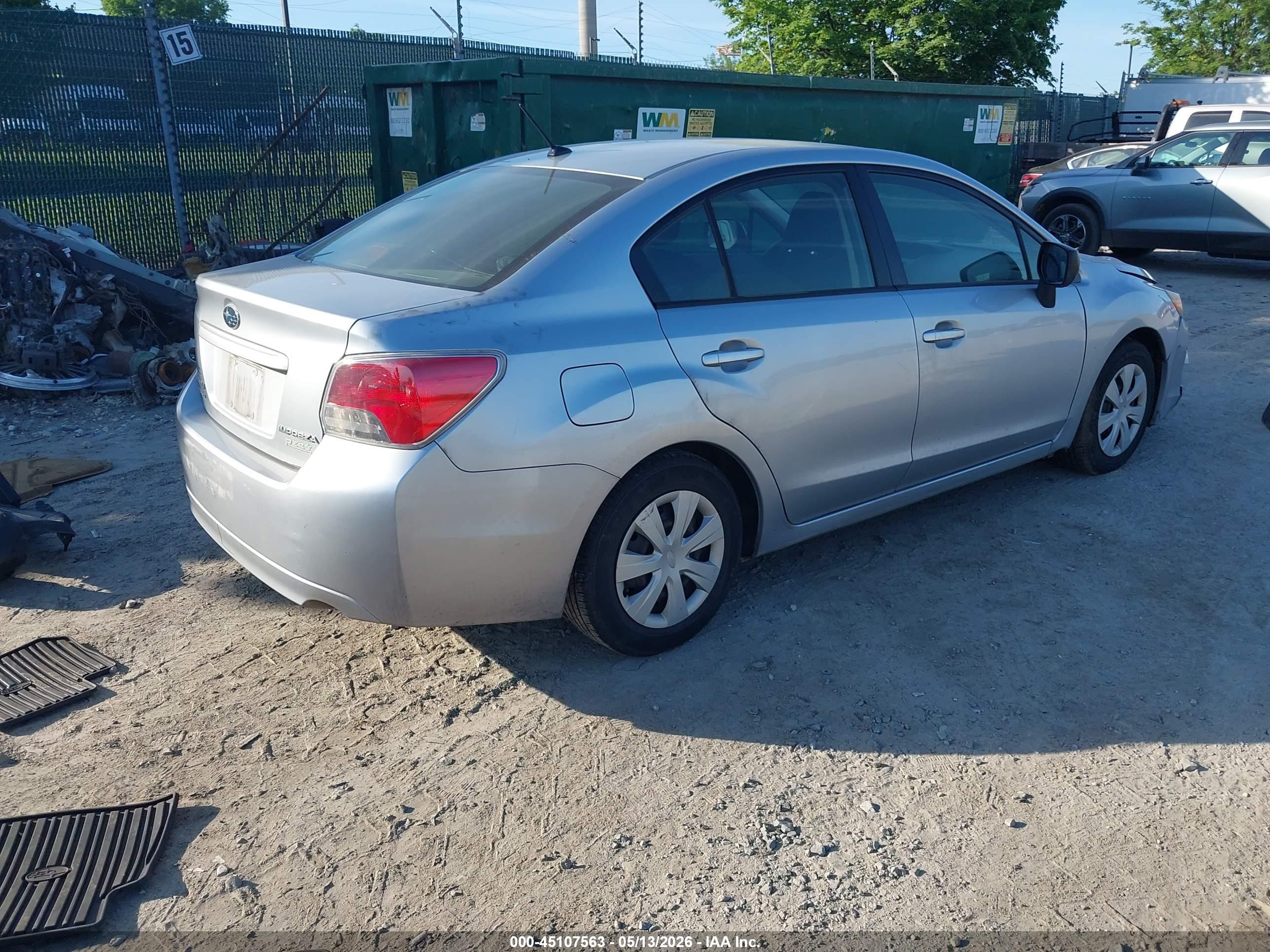 2013 Subaru Impreza 2.0i Серебряный vin: JF1GJAA64DH034802