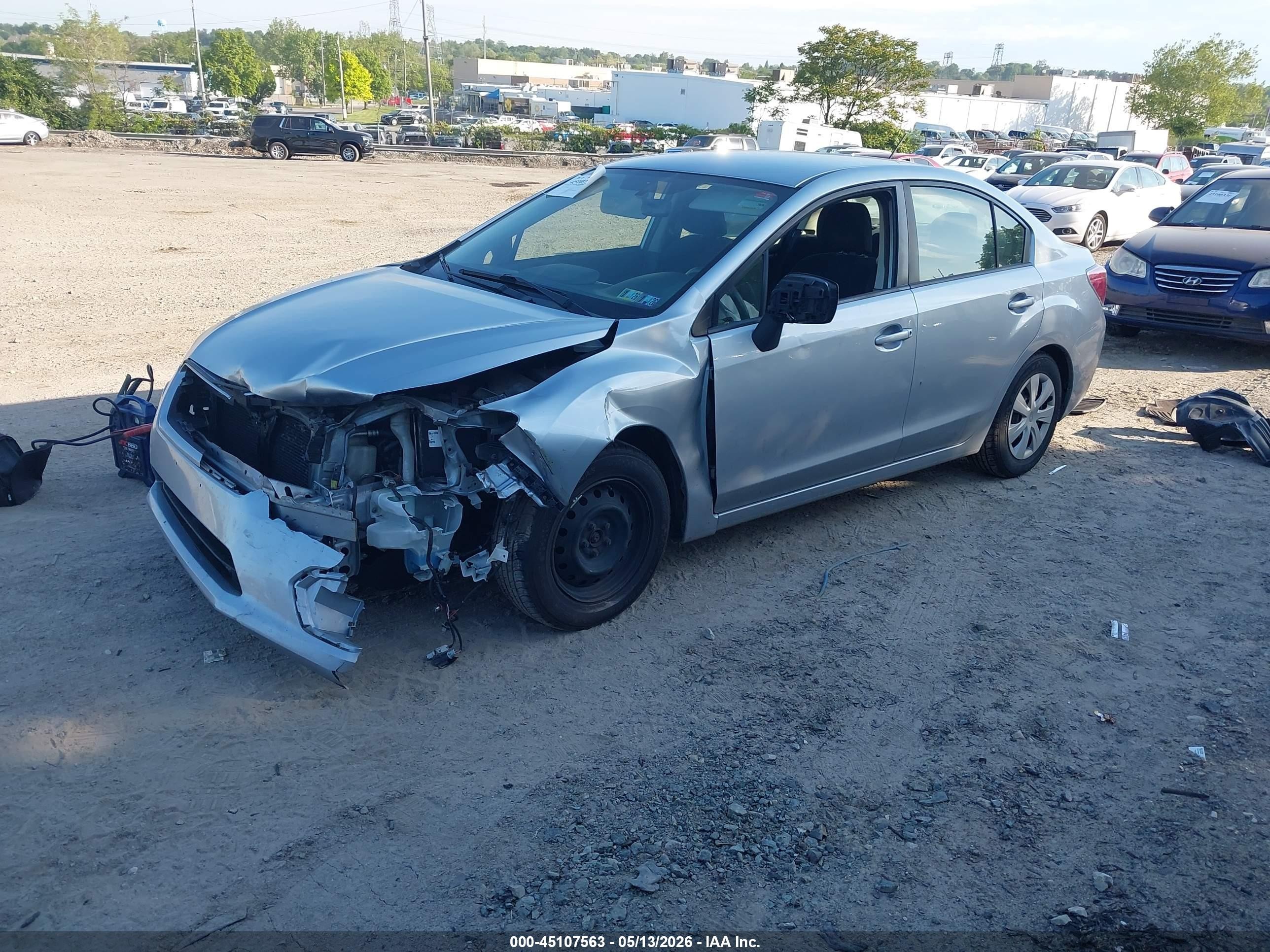 2013 Subaru Impreza 2.0i Серебряный vin: JF1GJAA64DH034802