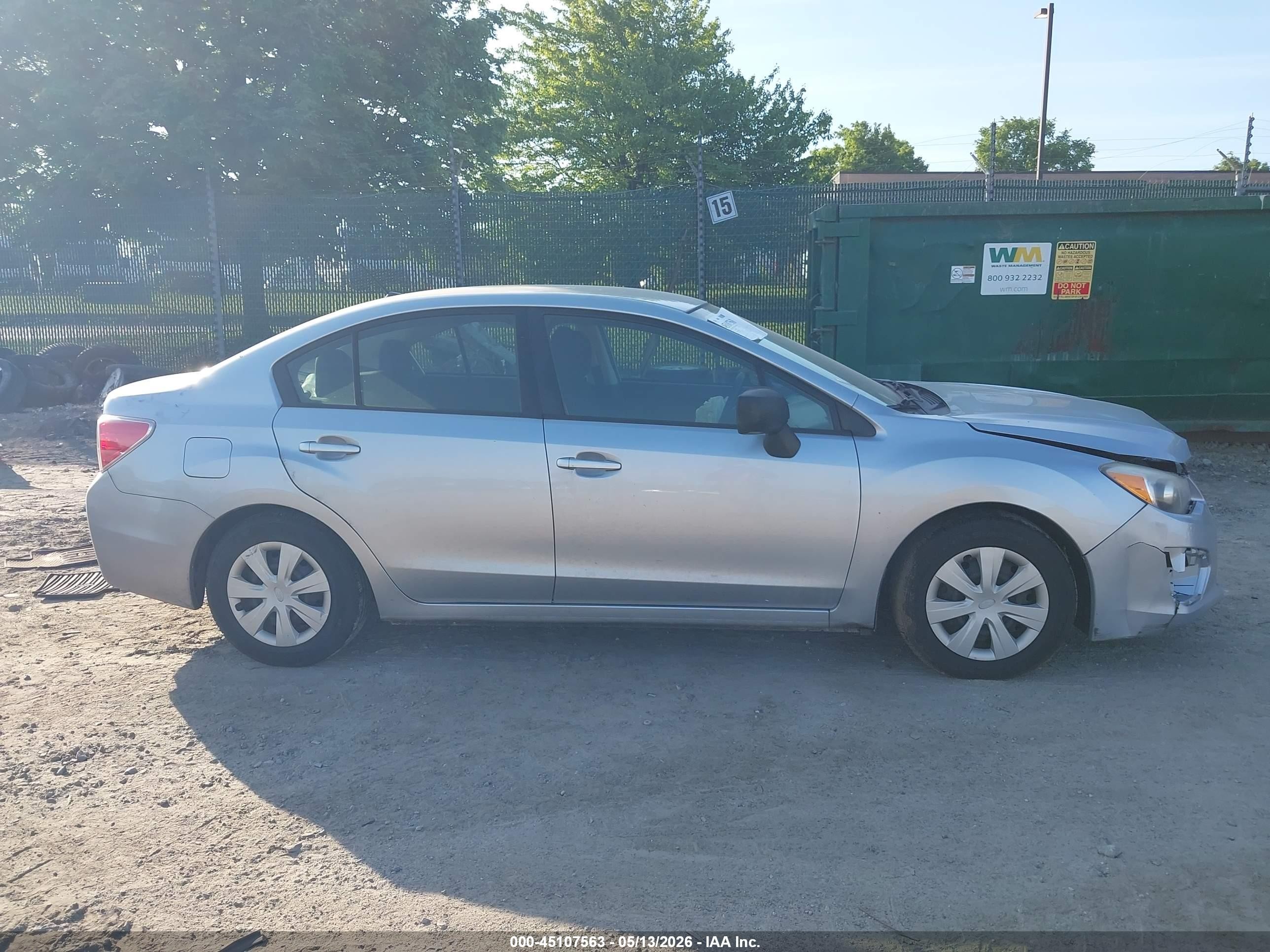 2013 Subaru Impreza 2.0i Серебряный vin: JF1GJAA64DH034802