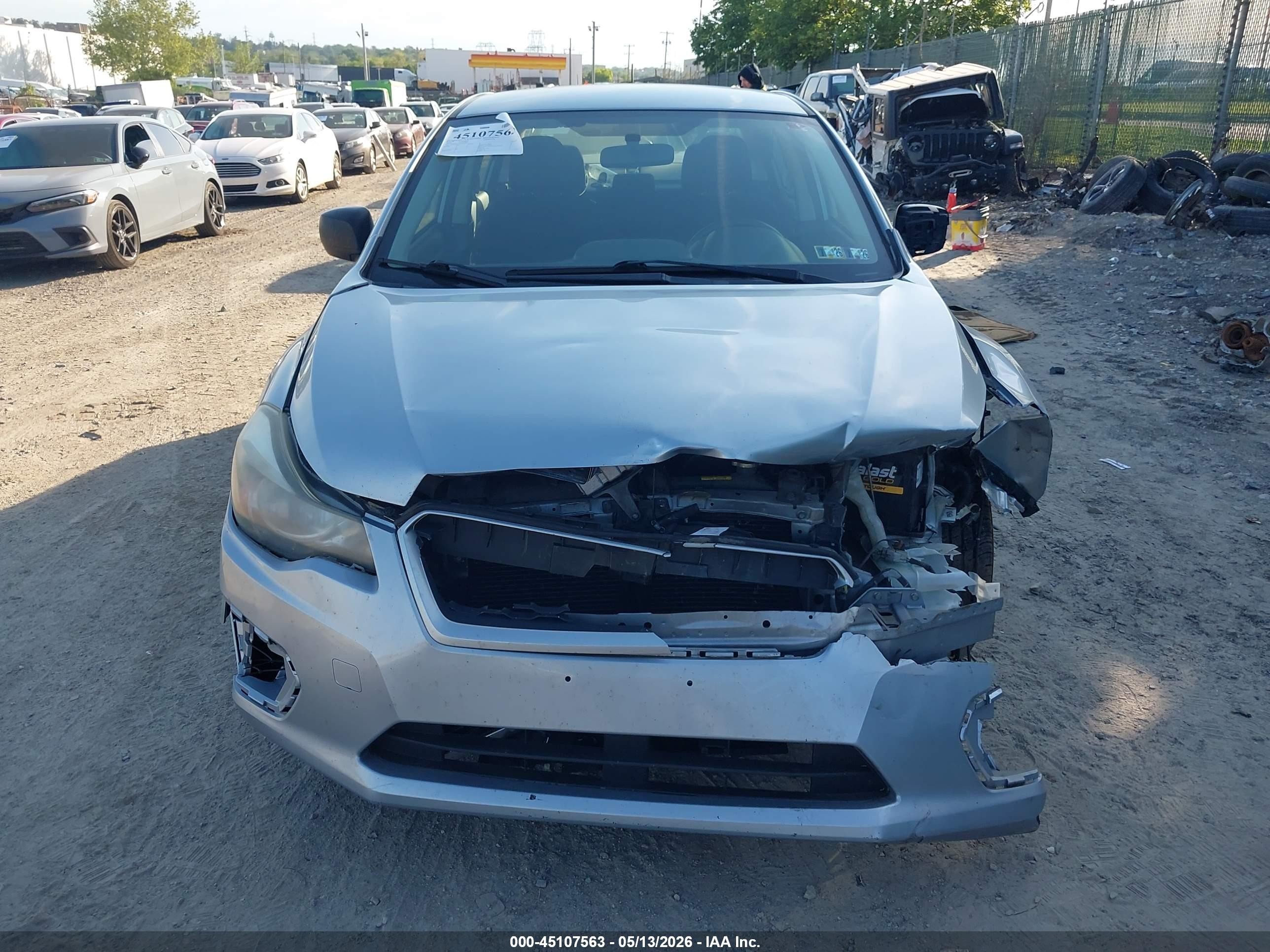 2013 Subaru Impreza 2.0i Серебряный vin: JF1GJAA64DH034802