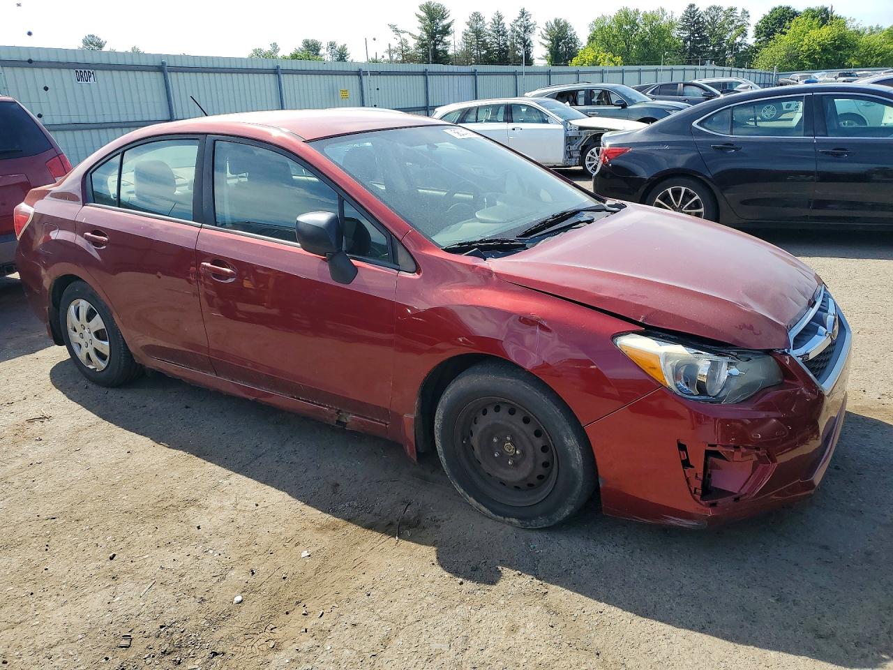 2012 Subaru Impreza Темно-бордовый vin: JF1GJAA65CH013052