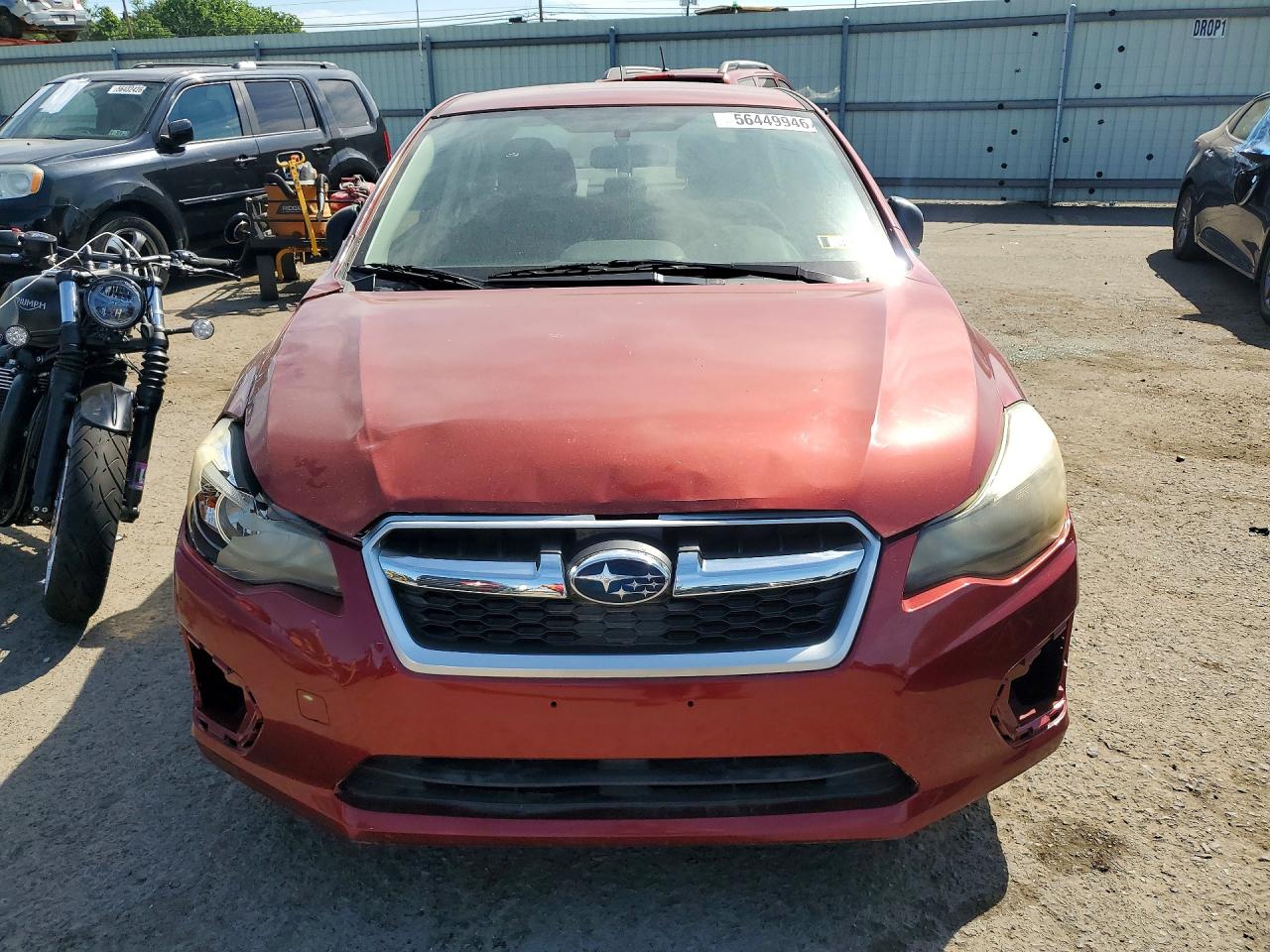 2012 Subaru Impreza Темно-бордовый vin: JF1GJAA65CH013052