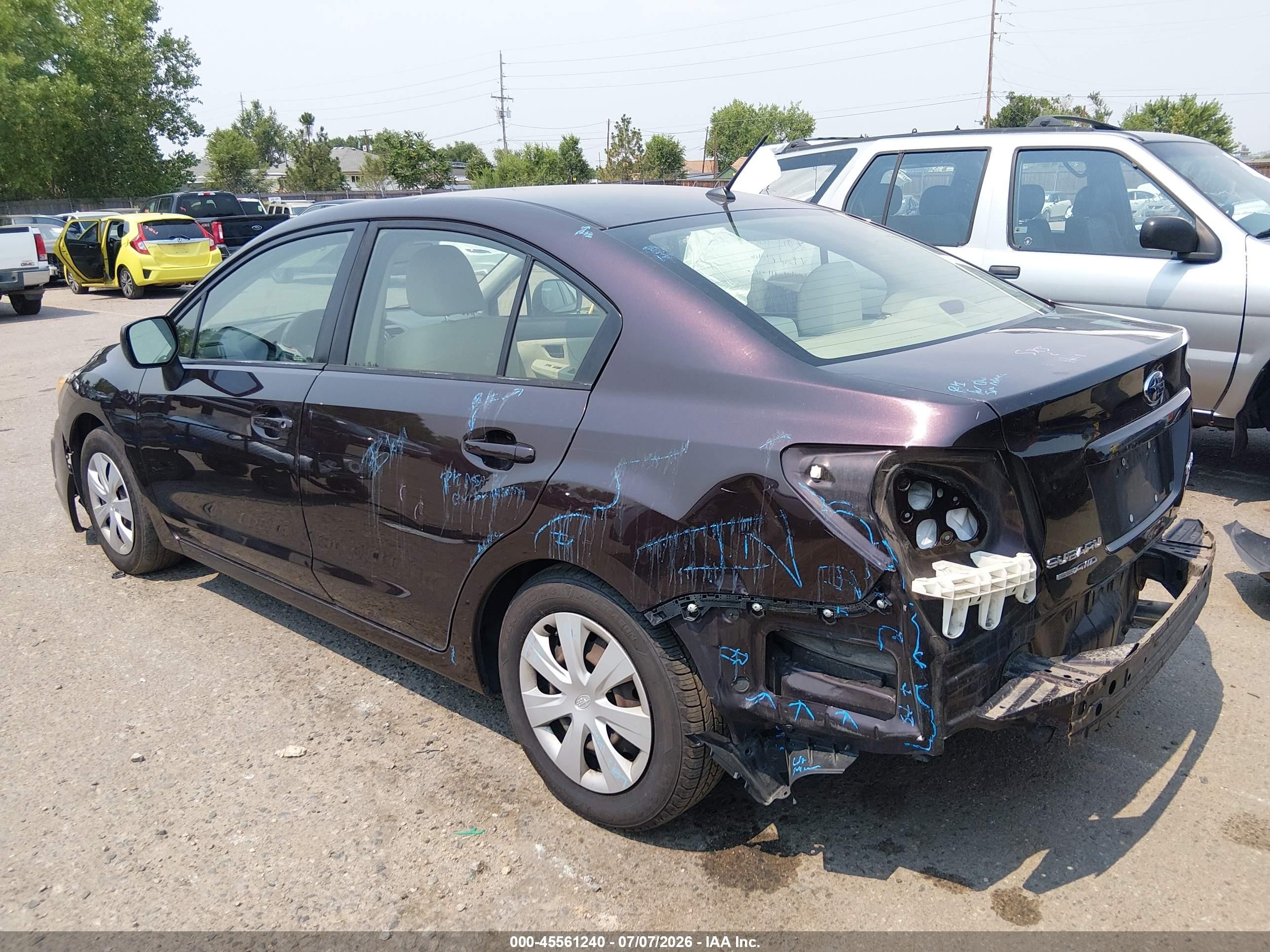 2013 Subaru Impreza 2.0i Maroon vin: JF1GJAA65DG014130