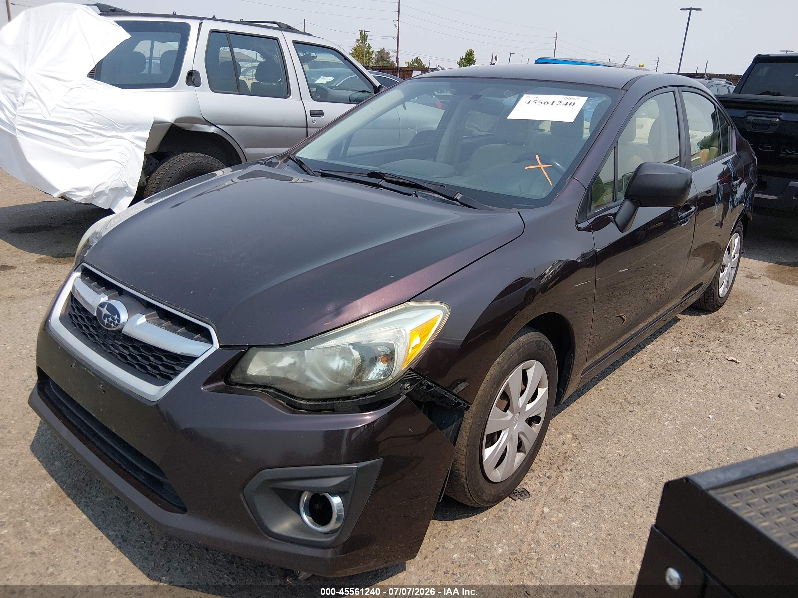 2013 Subaru Impreza 2.0i Maroon vin: JF1GJAA65DG014130