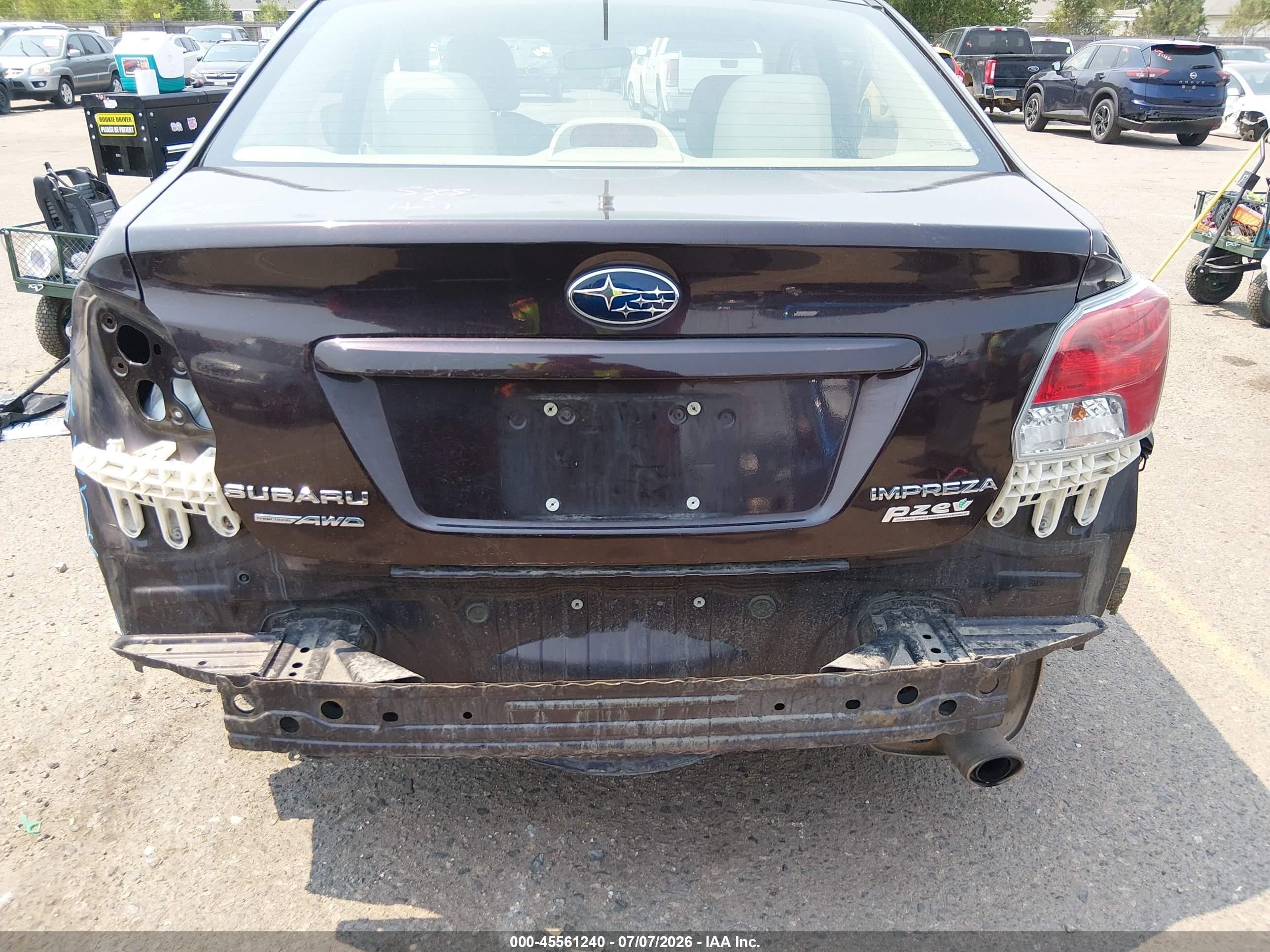 2013 Subaru Impreza 2.0i Maroon vin: JF1GJAA65DG014130