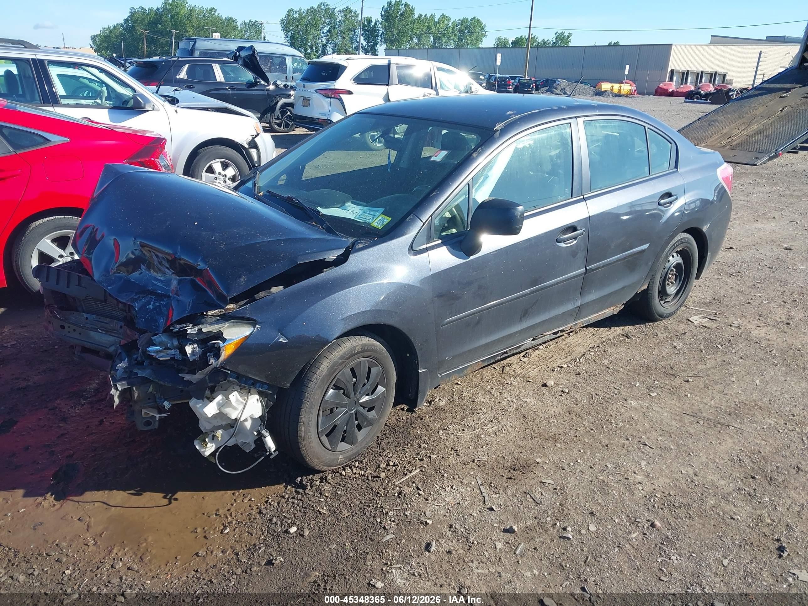 2014 Subaru Impreza 2.0i Gray vin: JF1GJAA65EH021865